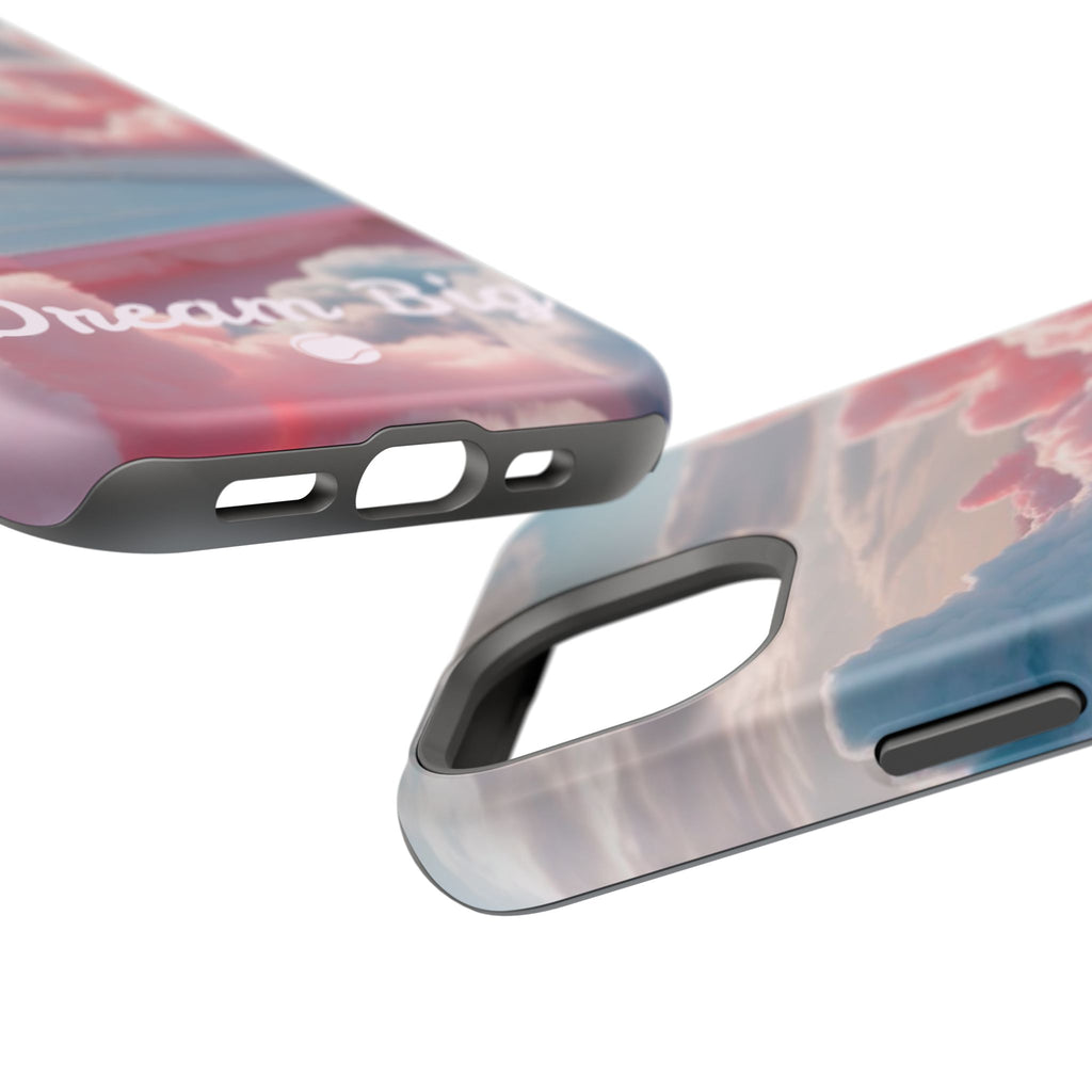 Tennis Impact-Resistant Phone Case — 'Dream Big' Pastel Cloud Tennis Court