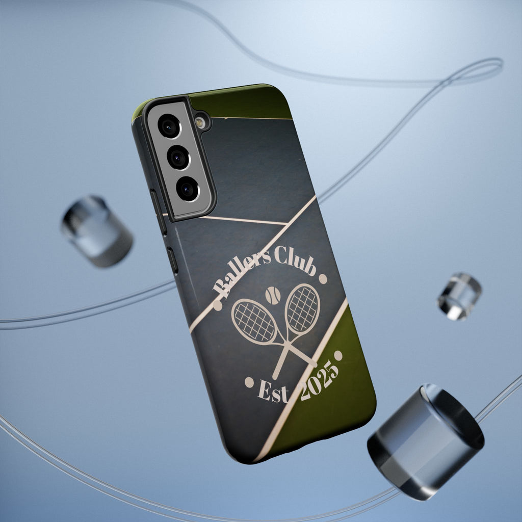 Tennis Impact-Resistant Phone Case — 'Ballers Club Est. 2025' Protective Cover