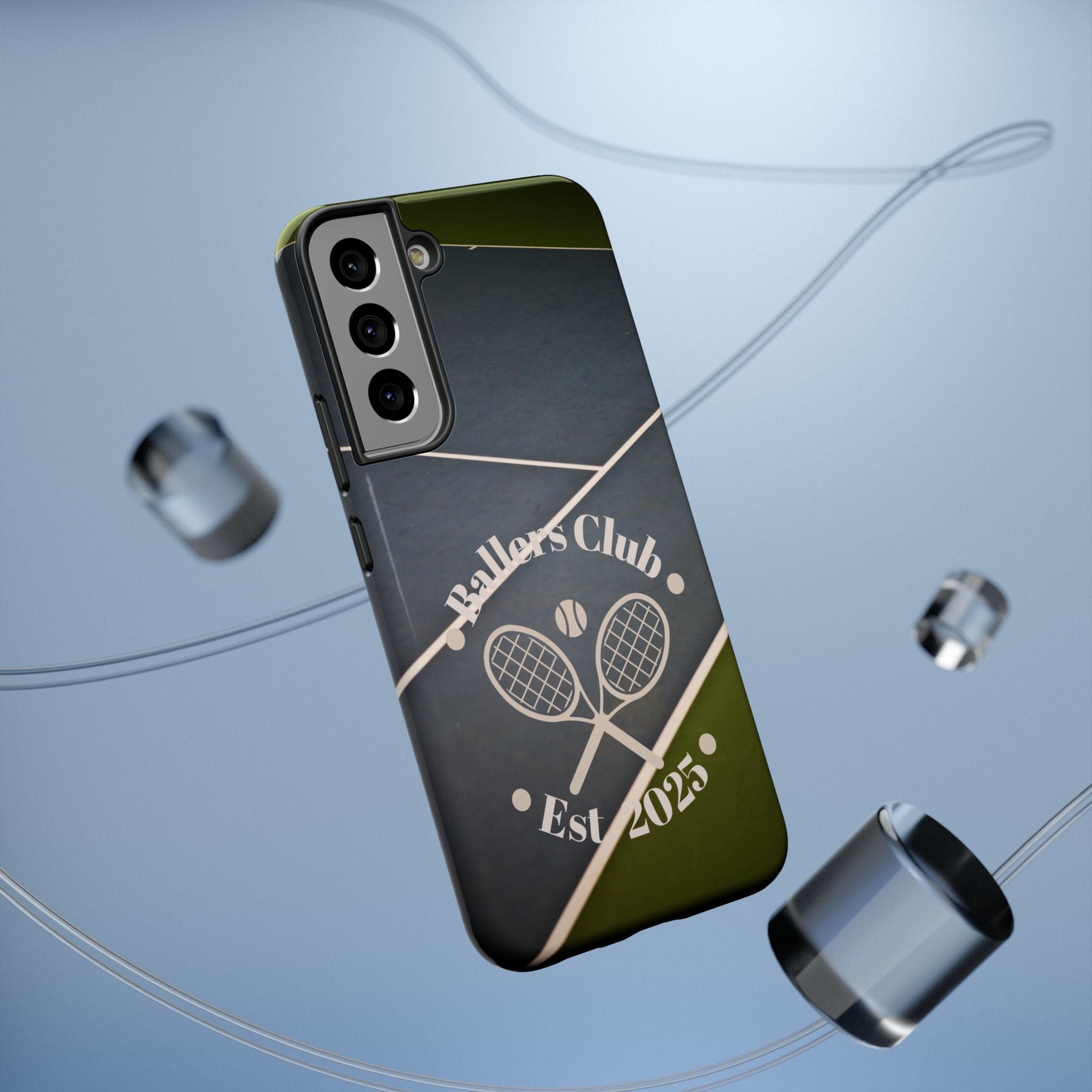 Tennis Impact-Resistant Phone Case — 'Ballers Club Est. 2025' Protective Cover