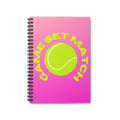 Game Set Match Tennis Spiral Notebook — Pink Gradient Ruled Journal