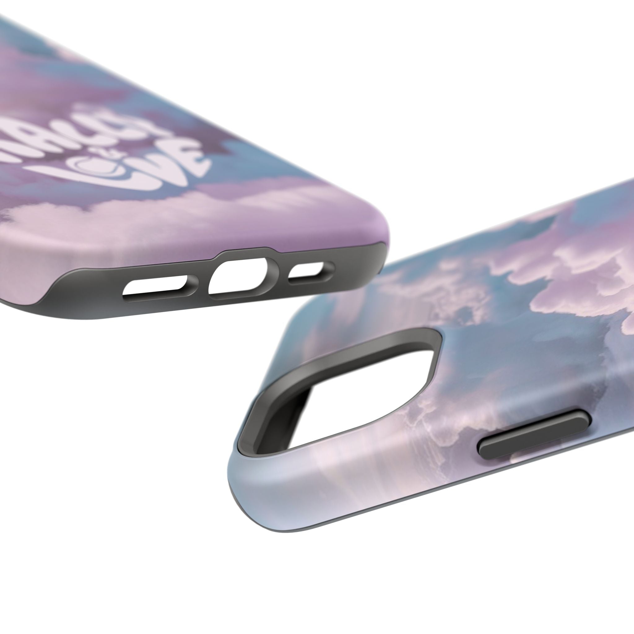 Impact-Resistant Phone Case — "Rally & Love" Clouds/Love in the Air