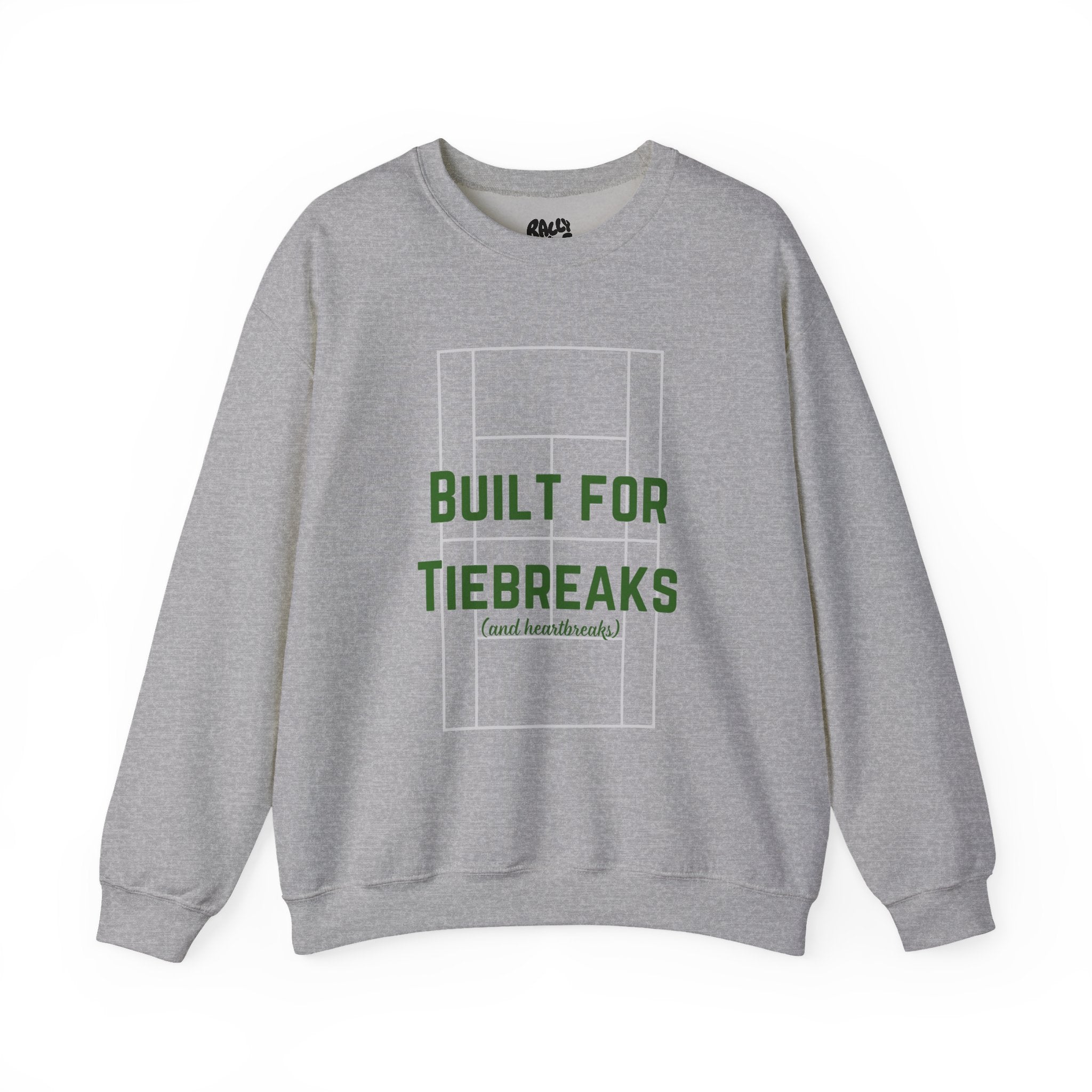 Men's Crewneck Sweatshirt — "Built for Tiebreaks (and heartbreaks)" Tennis Crewneck