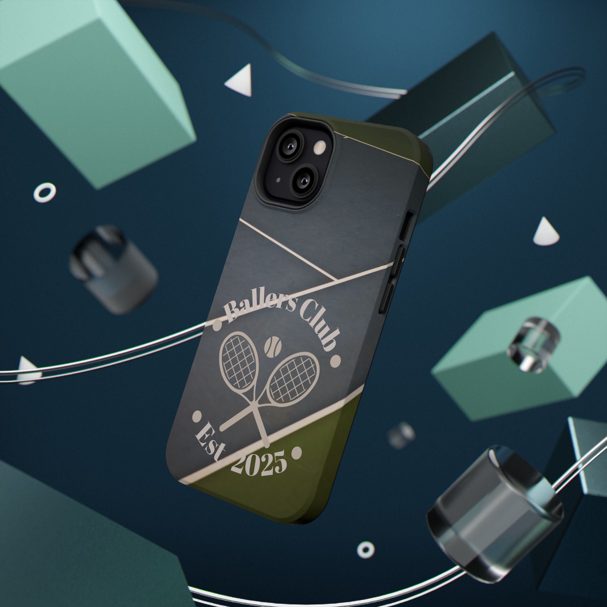 Tennis Impact-Resistant Phone Case — 'Ballers Club Est. 2025' Protective Cover