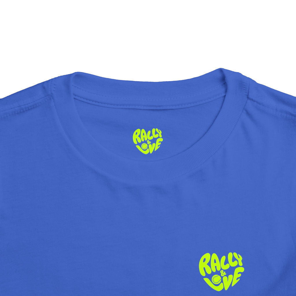 Boy Toddler Junior's Tee — 'Rally & Love' Heart Graphic T-Shirt (neon)