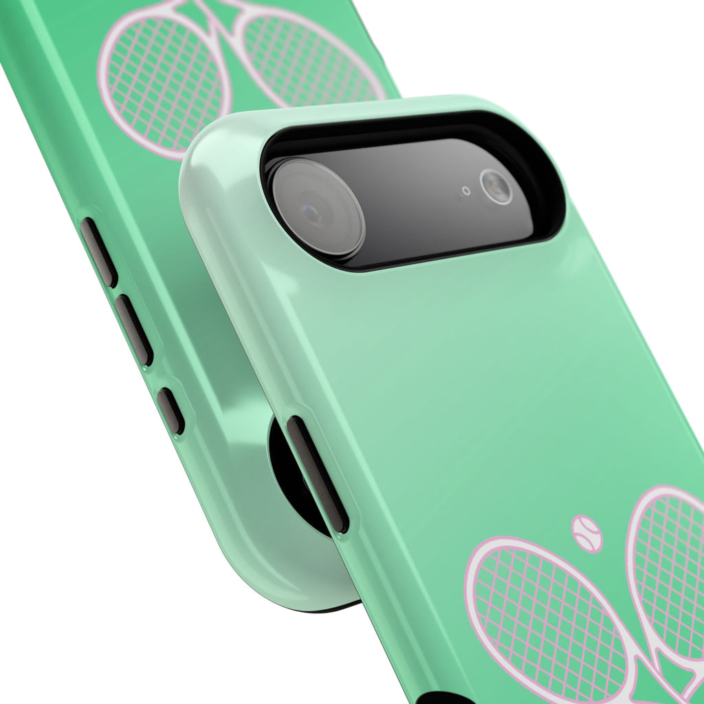 Tennis Impact-Resistant Phone Case — 'Forty Love', Green Gradient