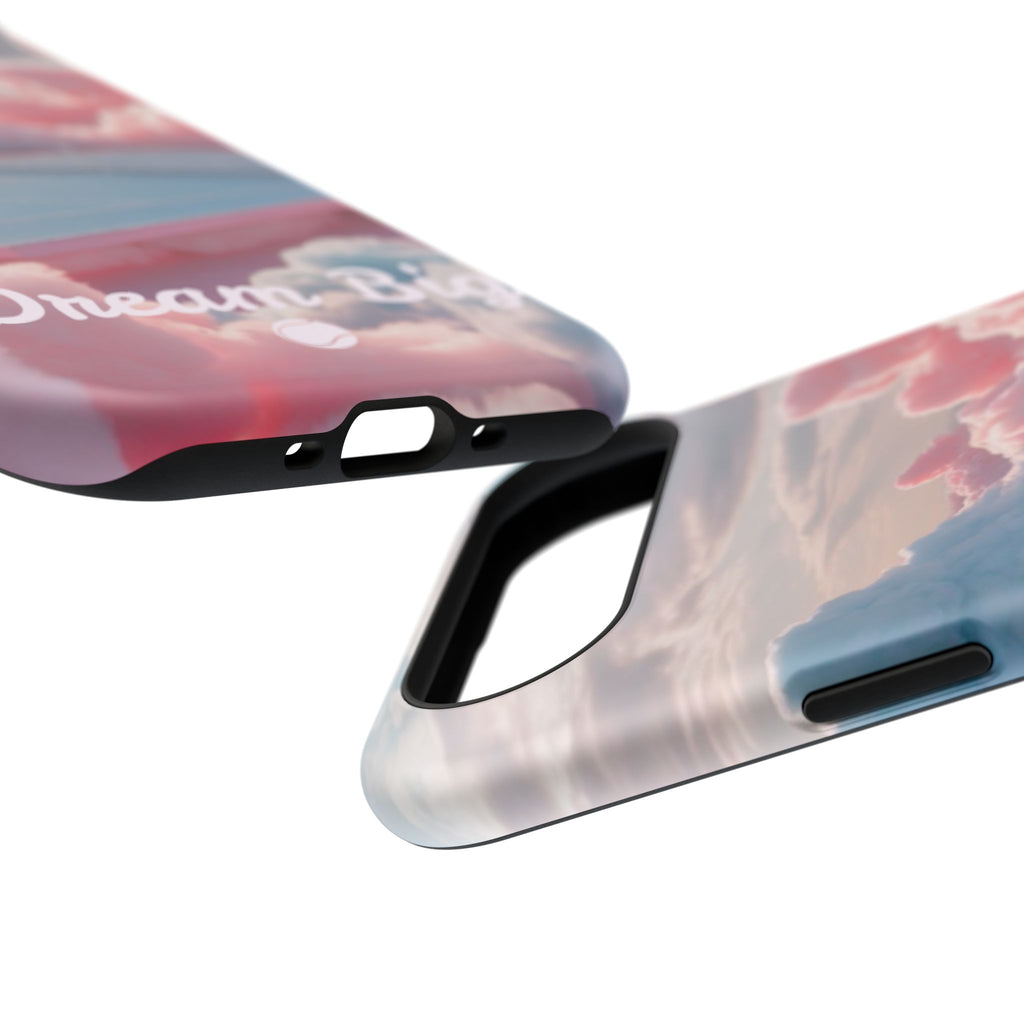 Tennis Impact-Resistant Phone Case — 'Dream Big' Pastel Cloud Tennis Court