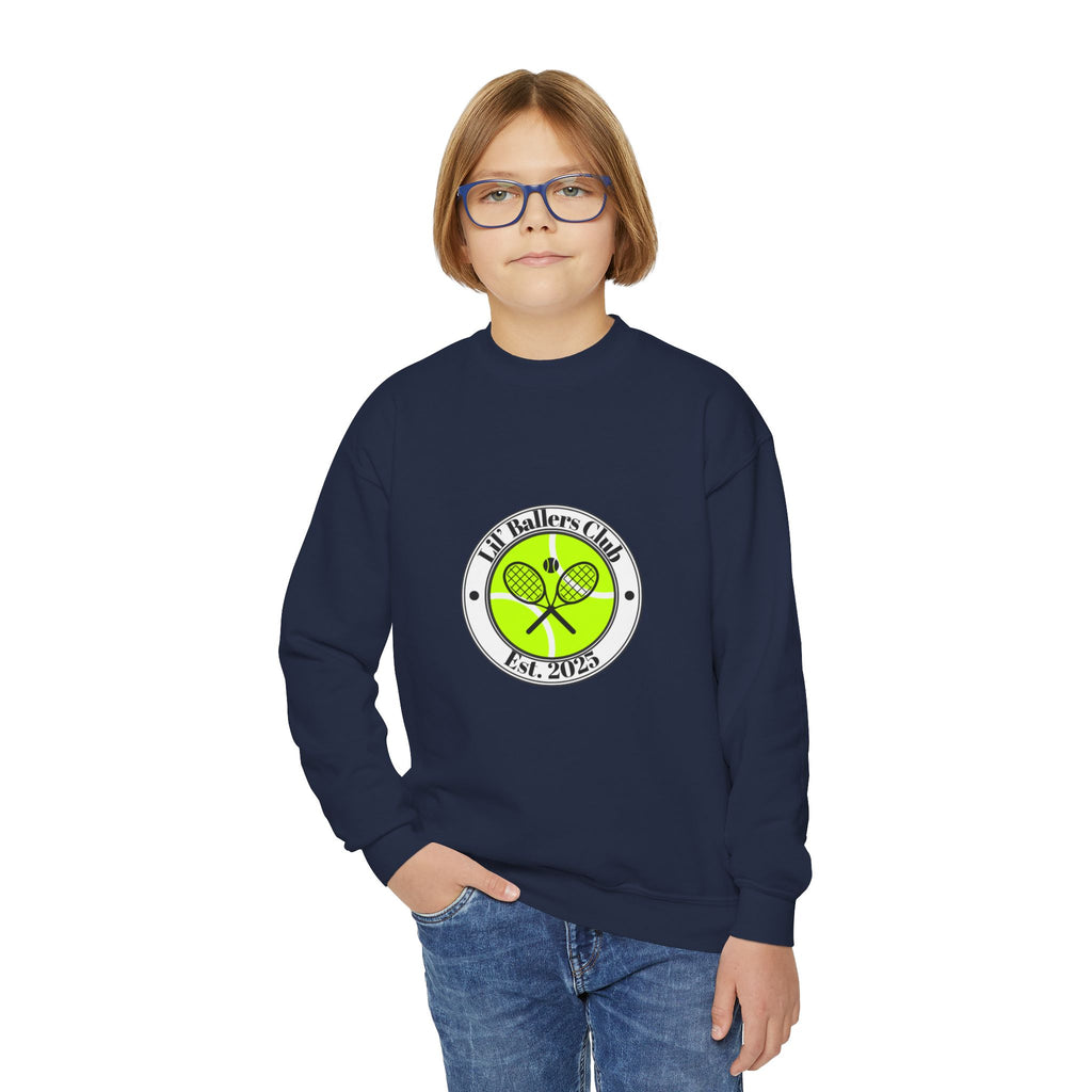 Boy's Juniors Crewneck Sweatshirt - "Lil' Baller's Club" Tennis Crewneck
