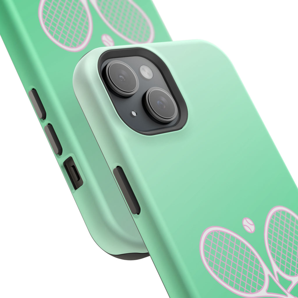 Tennis Impact-Resistant Phone Case — 'Forty Love', Green Gradient