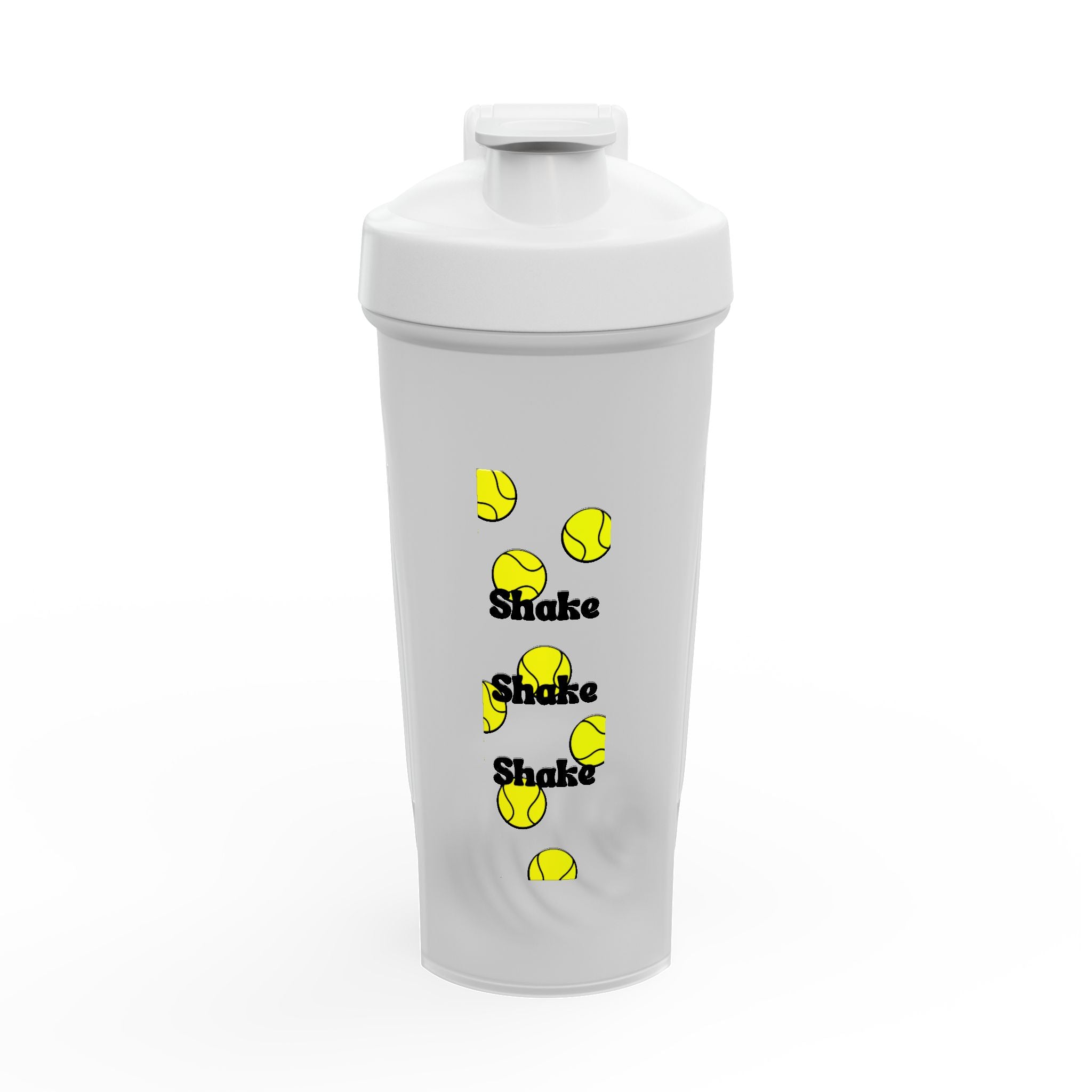 Protein Shaker - Tennis Ball "Shake, Shake, Shake" Design