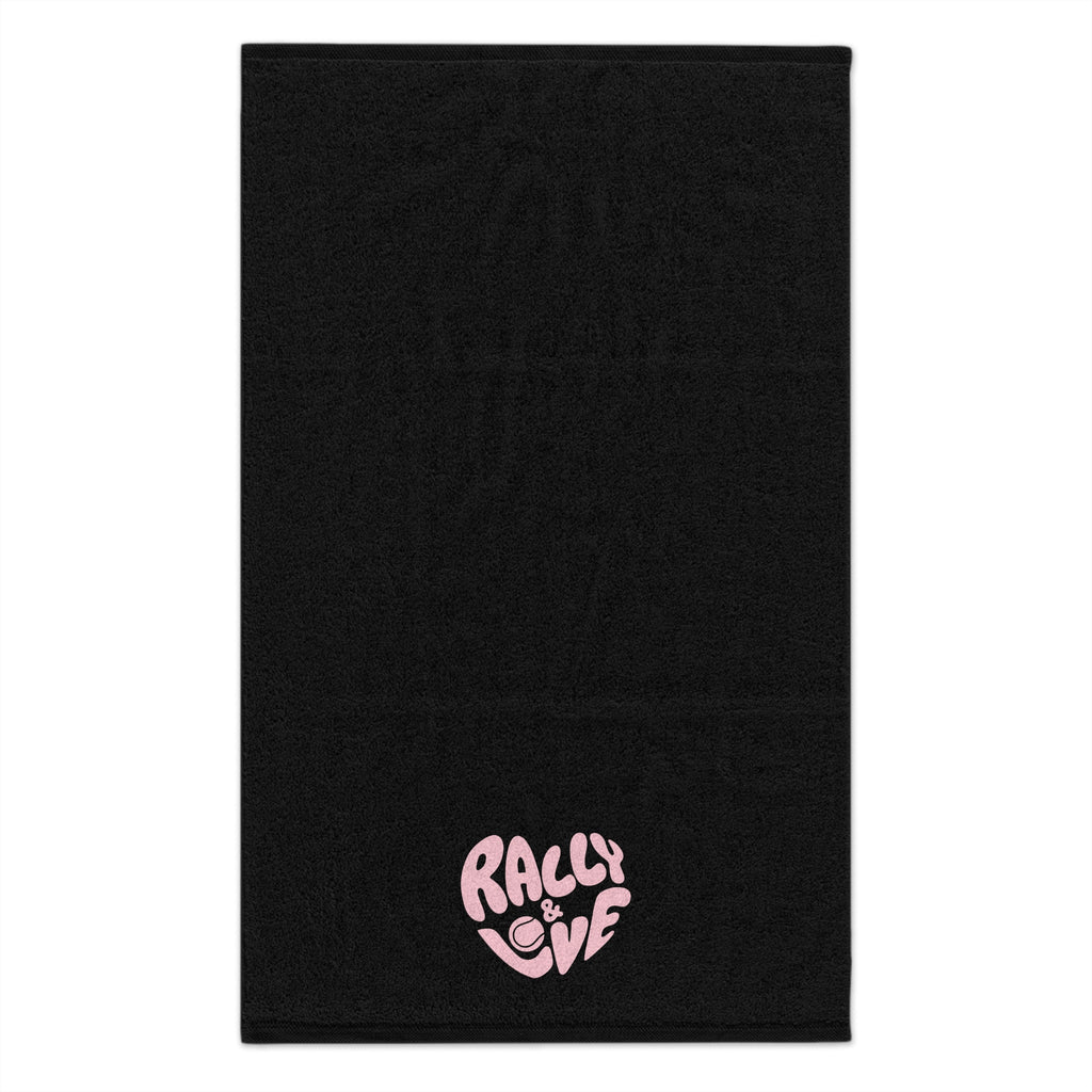Rally Towel, 11x18 - "Rally & Love" Black/pink logo