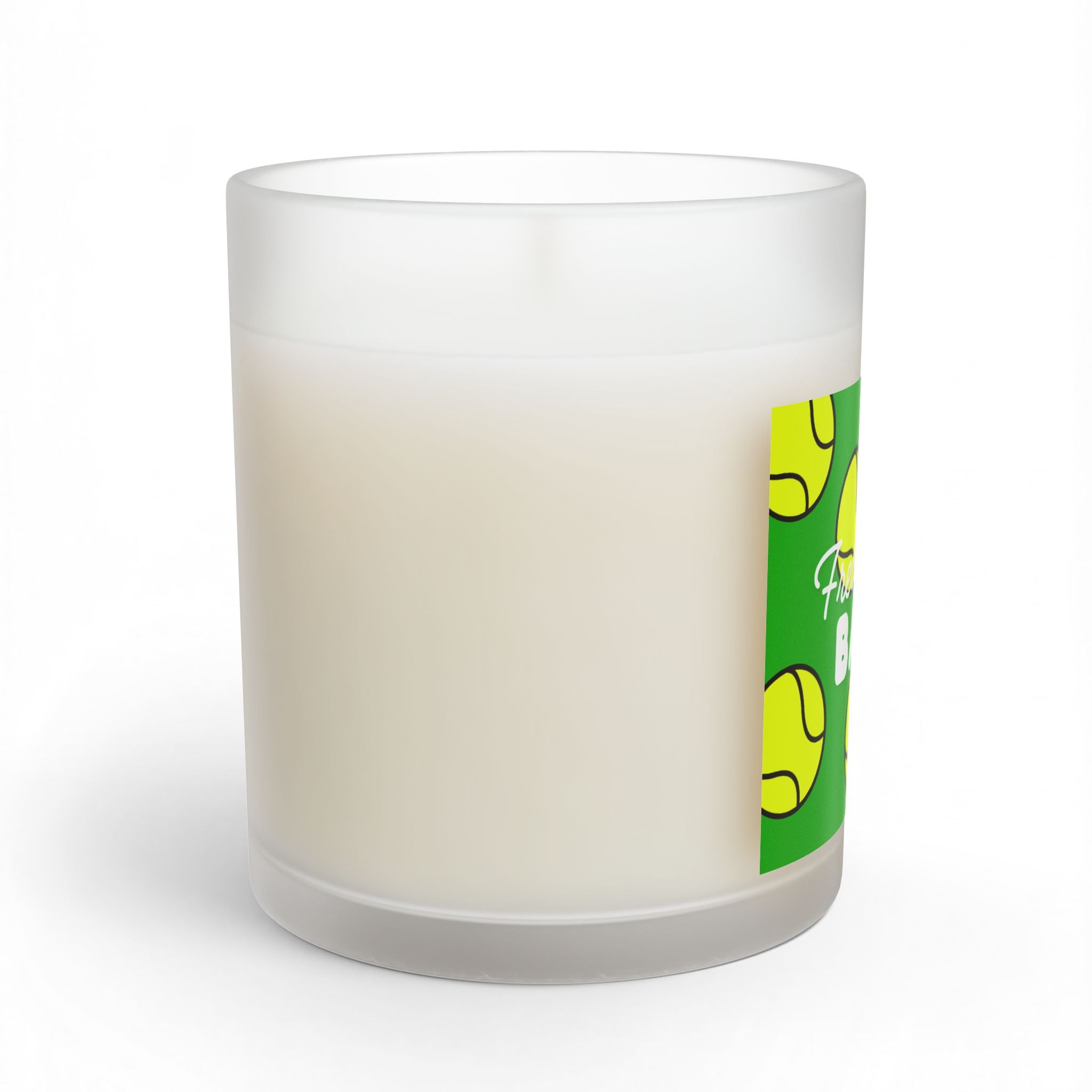 Glass Candle 11oz— "Fresh Tennis Balls" Tennis Ball Scented Candle
