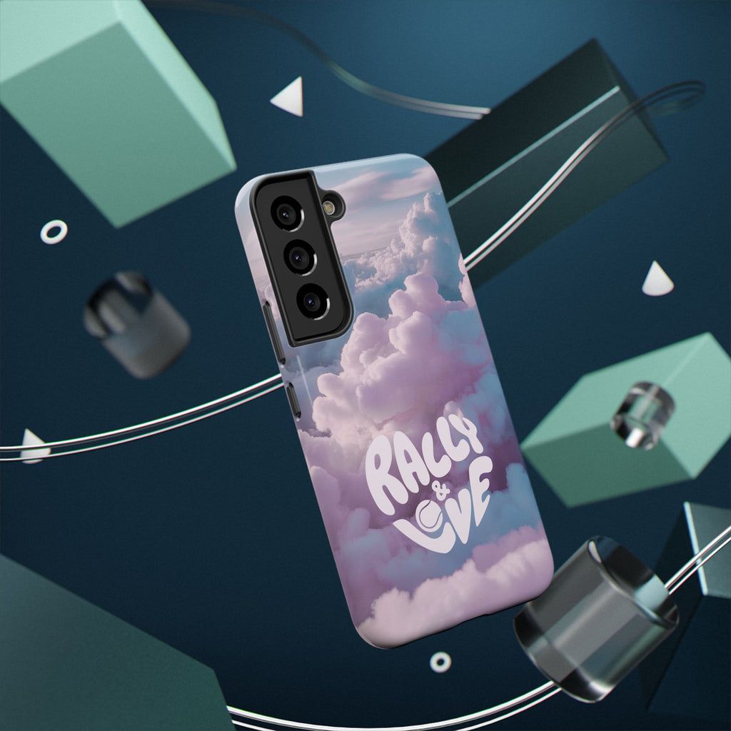 Impact-Resistant Phone Case — "Rally & Love" Clouds/Love in the Air