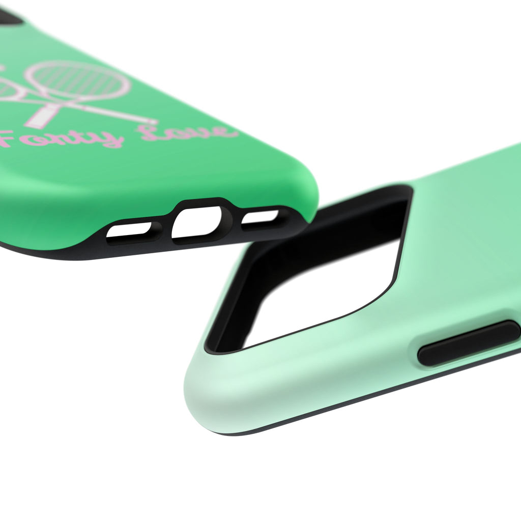 Tennis Impact-Resistant Phone Case — 'Forty Love', Green Gradient