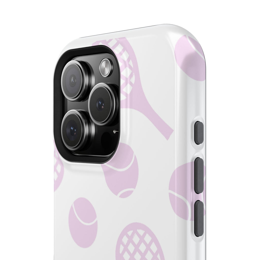 Tennis Impact-Resistant Phone Case — Pink Rackets & Balls