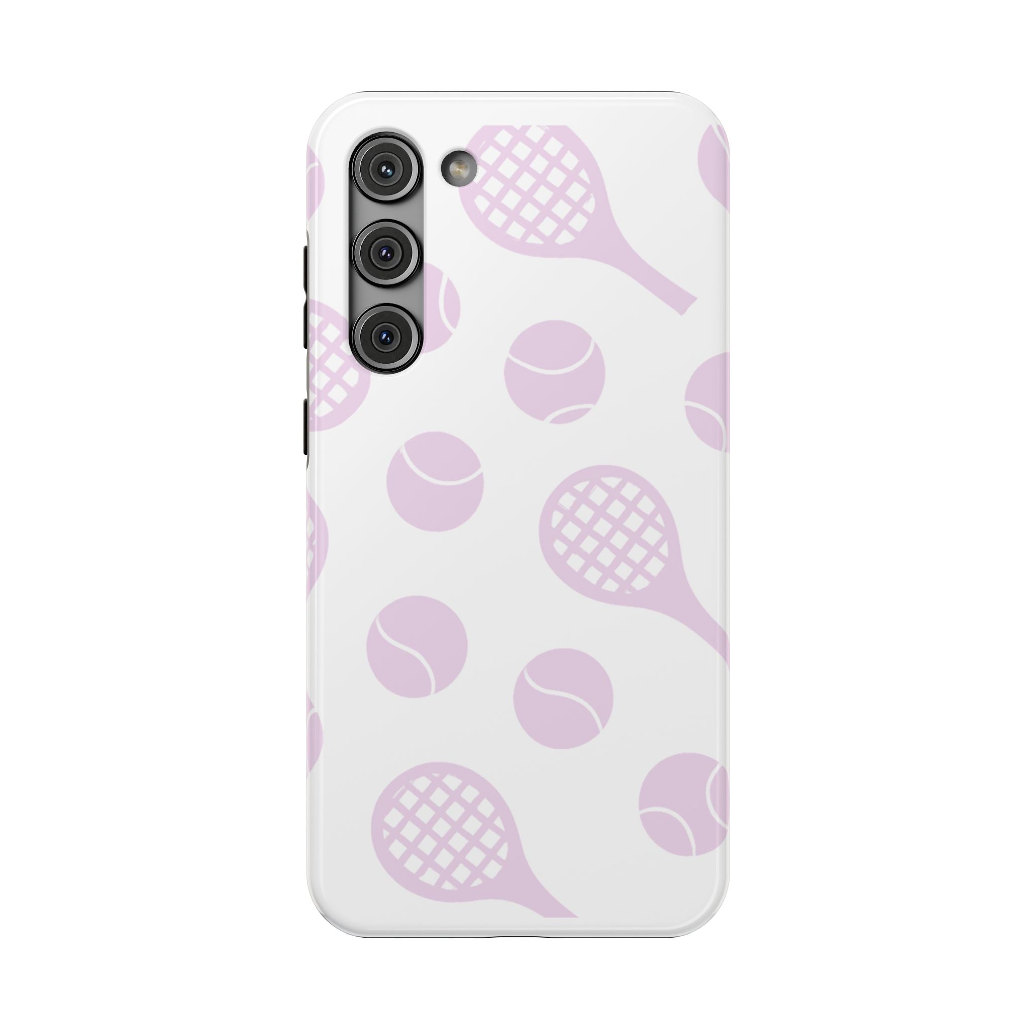 Tennis Impact-Resistant Phone Case — Pink Rackets & Balls