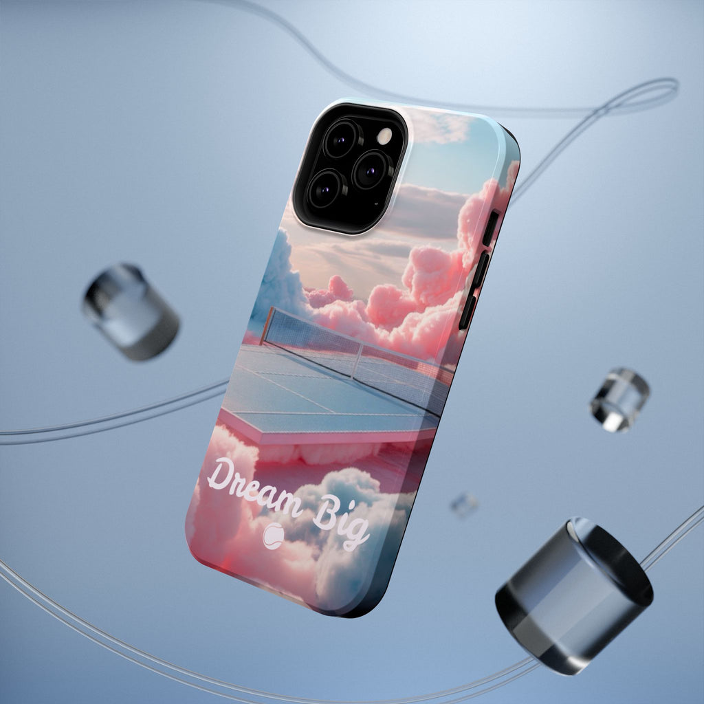 Tennis Impact-Resistant Phone Case — 'Dream Big' Pastel Cloud Tennis Court