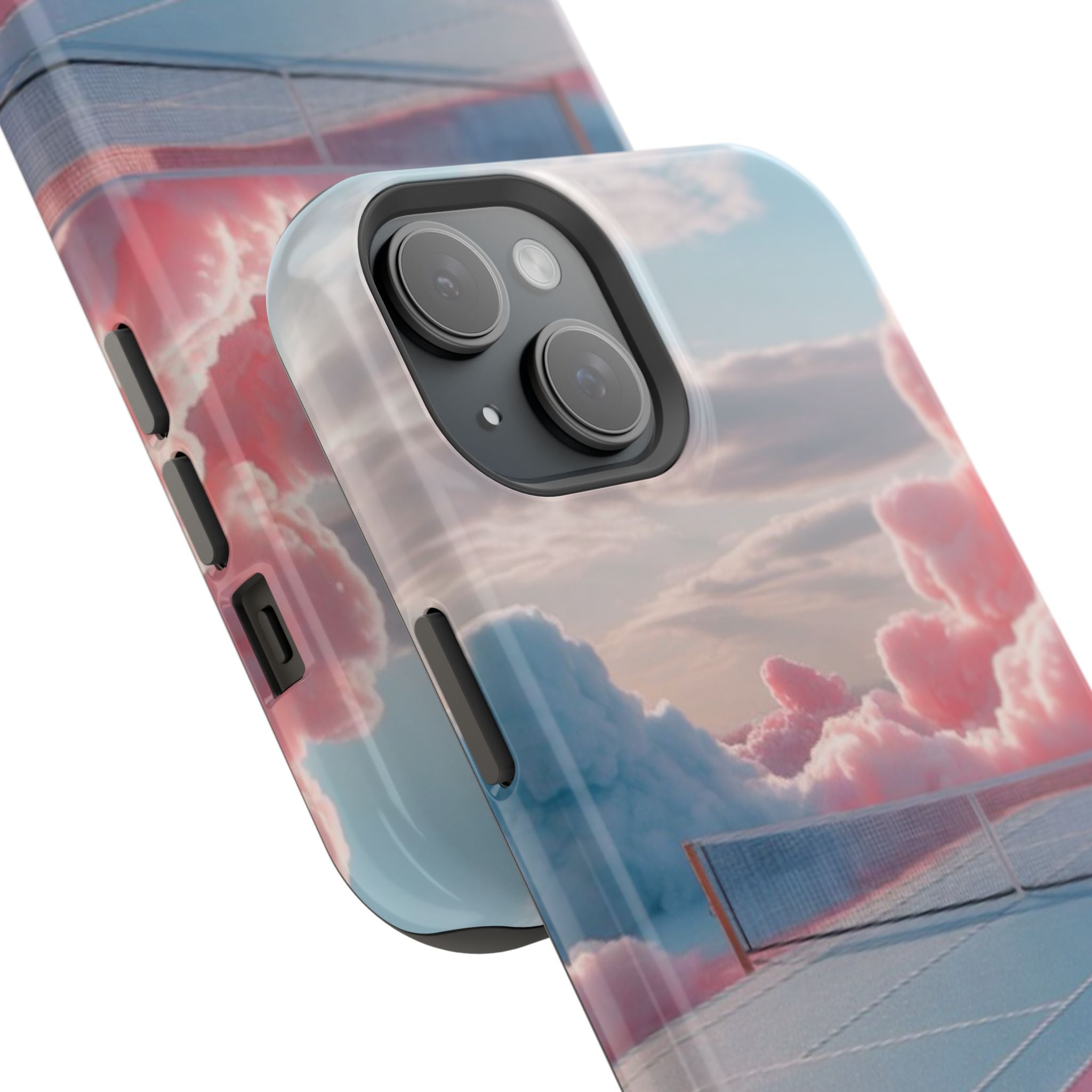 Tennis Impact-Resistant Phone Case — 'Dream Big' Pastel Cloud Tennis Court