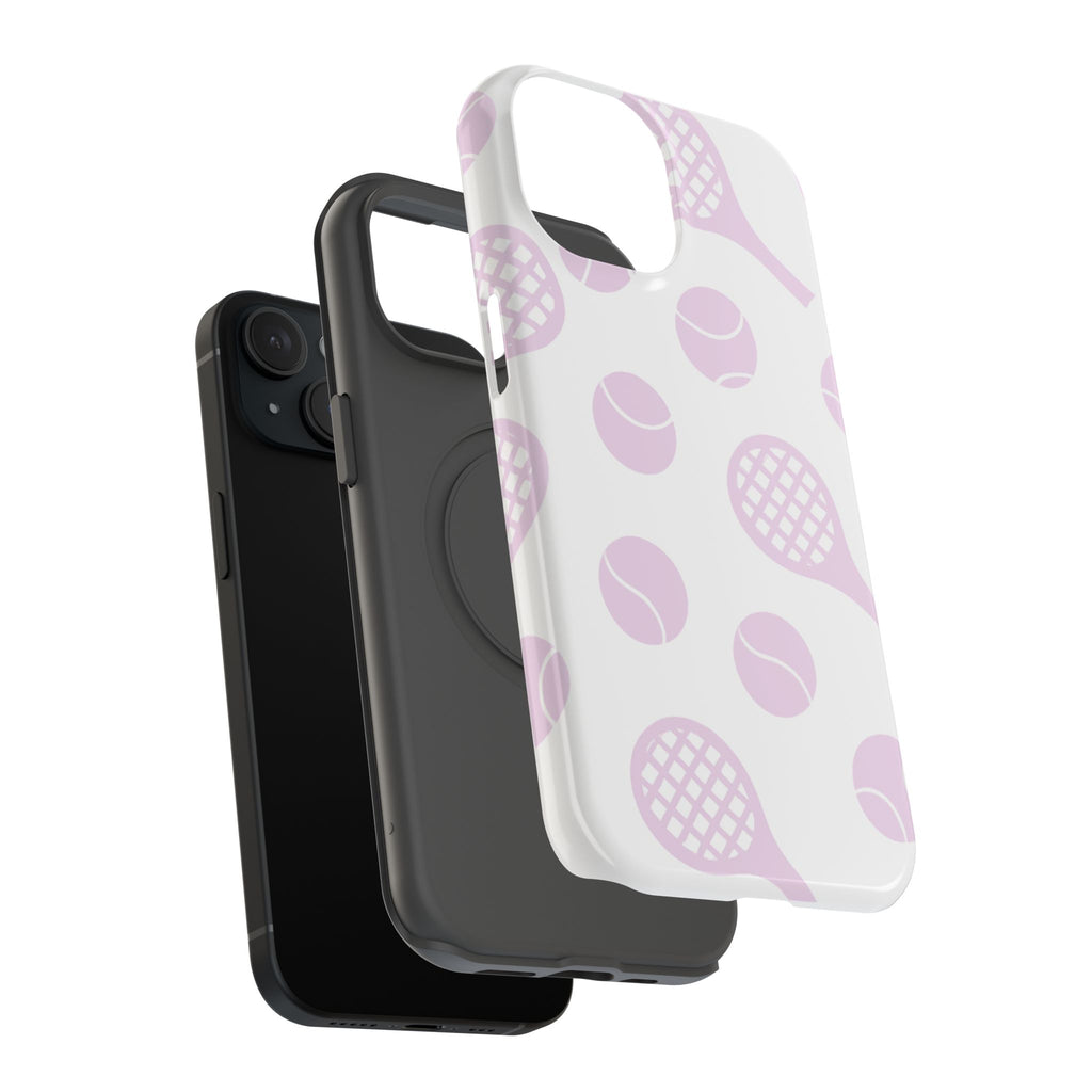 Tennis Impact-Resistant Phone Case — Pink Rackets & Balls