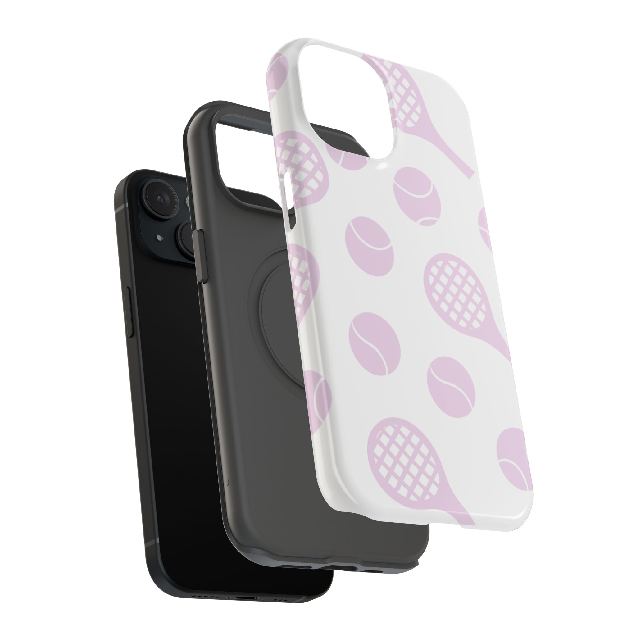 Tennis Impact-Resistant Phone Case — Pink Rackets & Balls