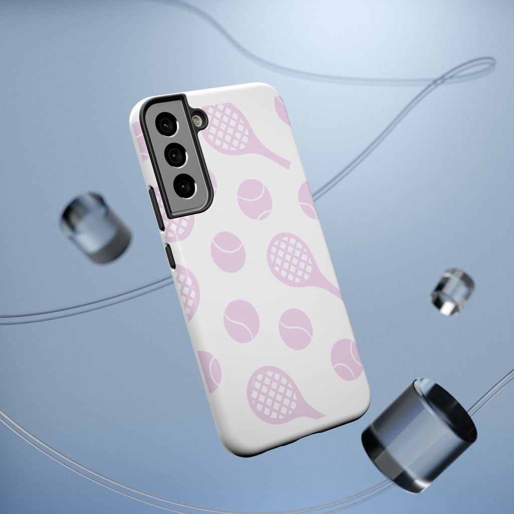 Tennis Impact-Resistant Phone Case — Pink Rackets & Balls