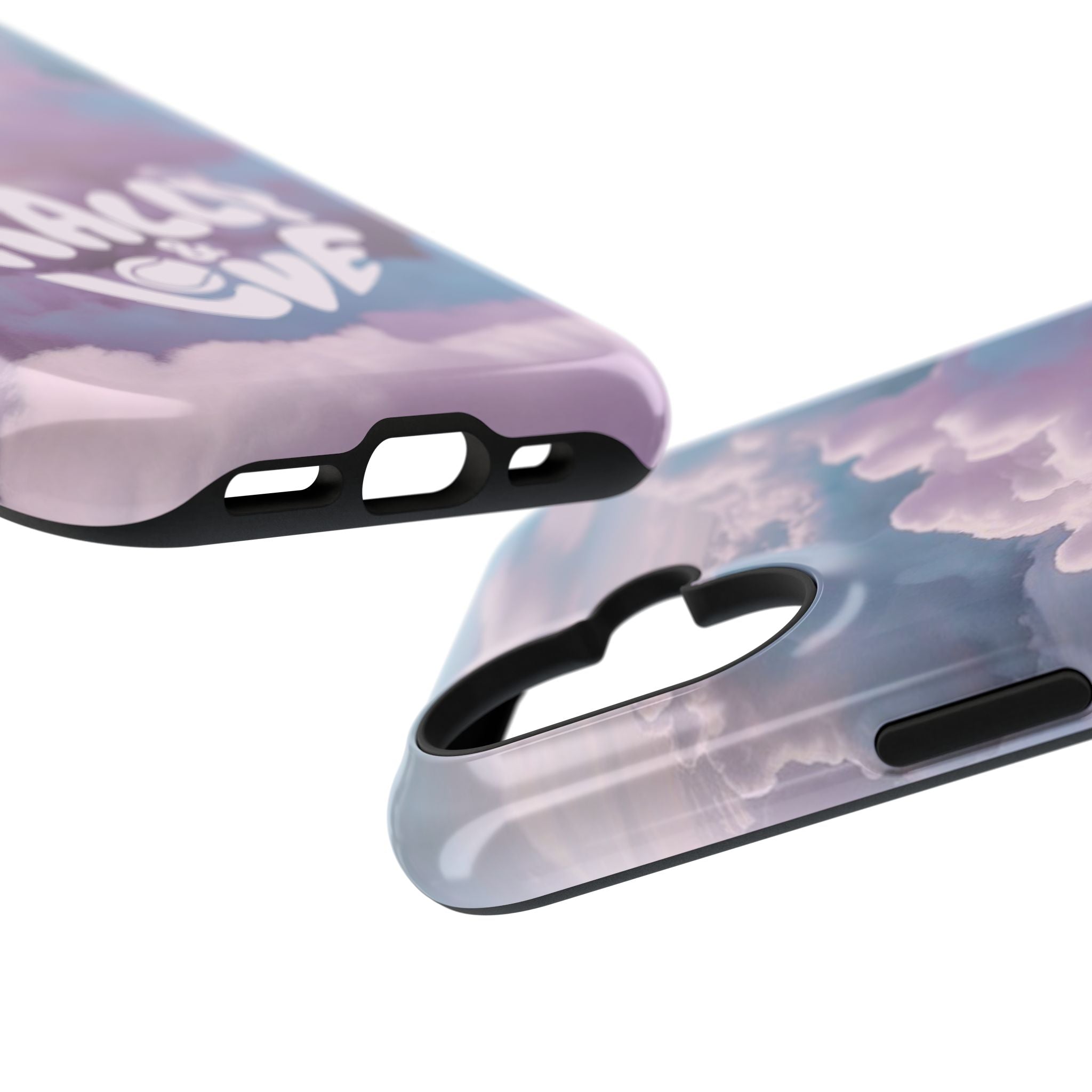 Impact-Resistant Phone Case — "Rally & Love" Clouds/Love in the Air