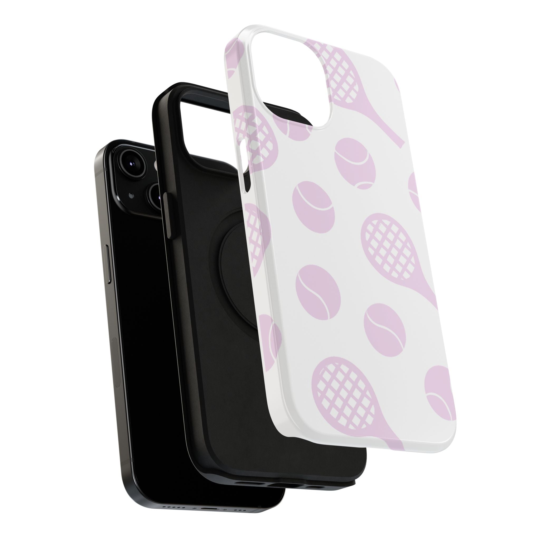 Tennis Impact-Resistant Phone Case — Pink Rackets & Balls