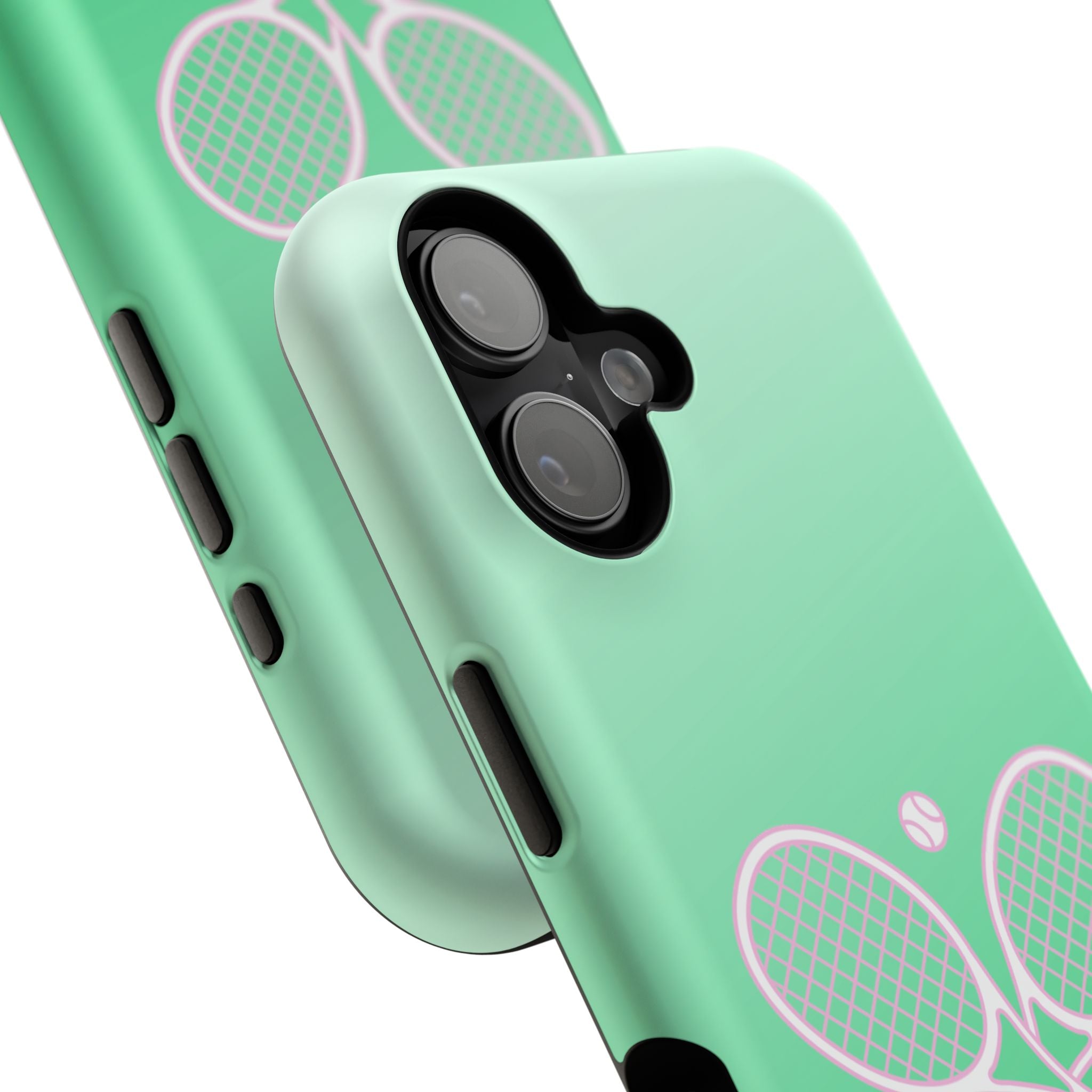 Tennis Impact-Resistant Phone Case — 'Forty Love', Green Gradient