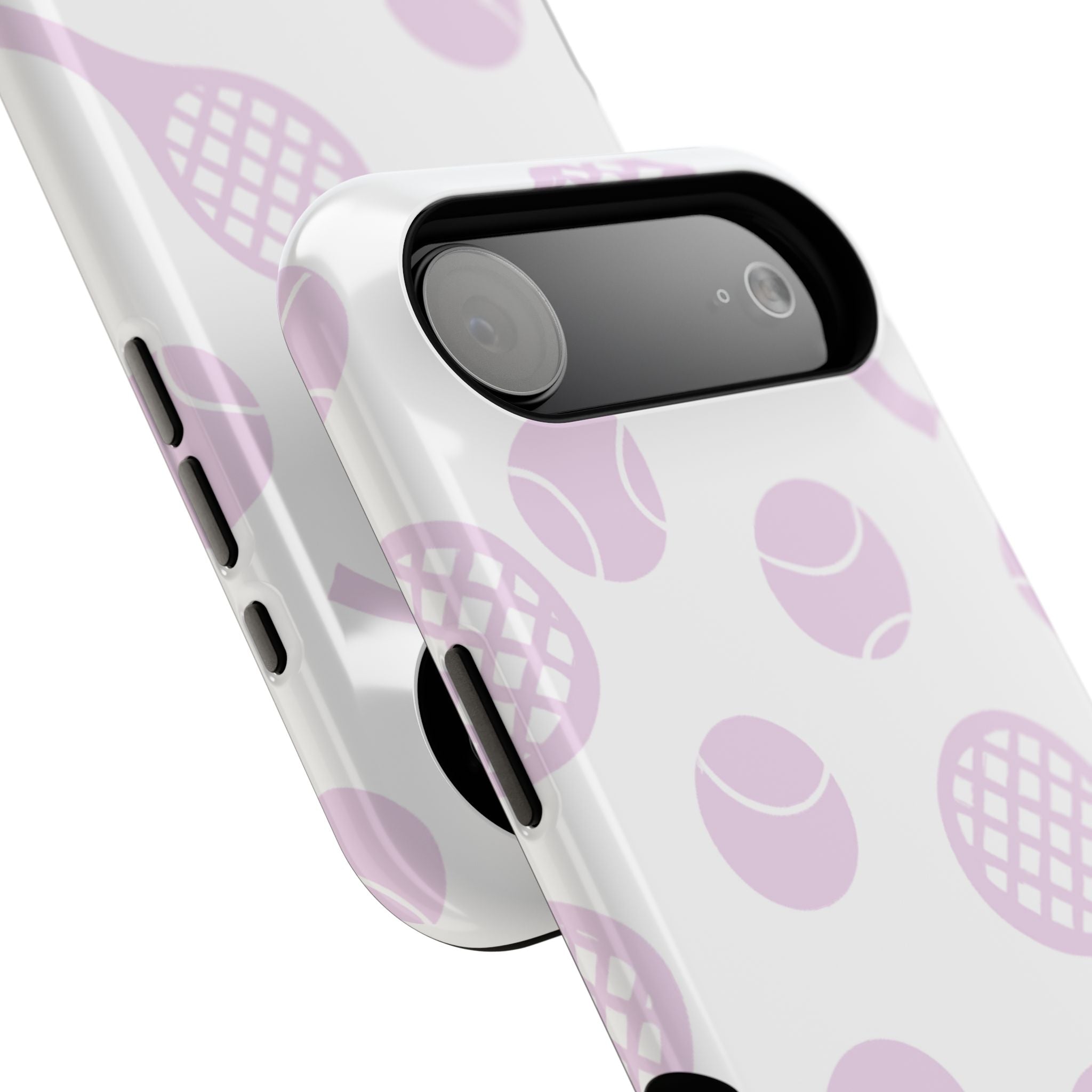 Tennis Impact-Resistant Phone Case — Pink Rackets & Balls