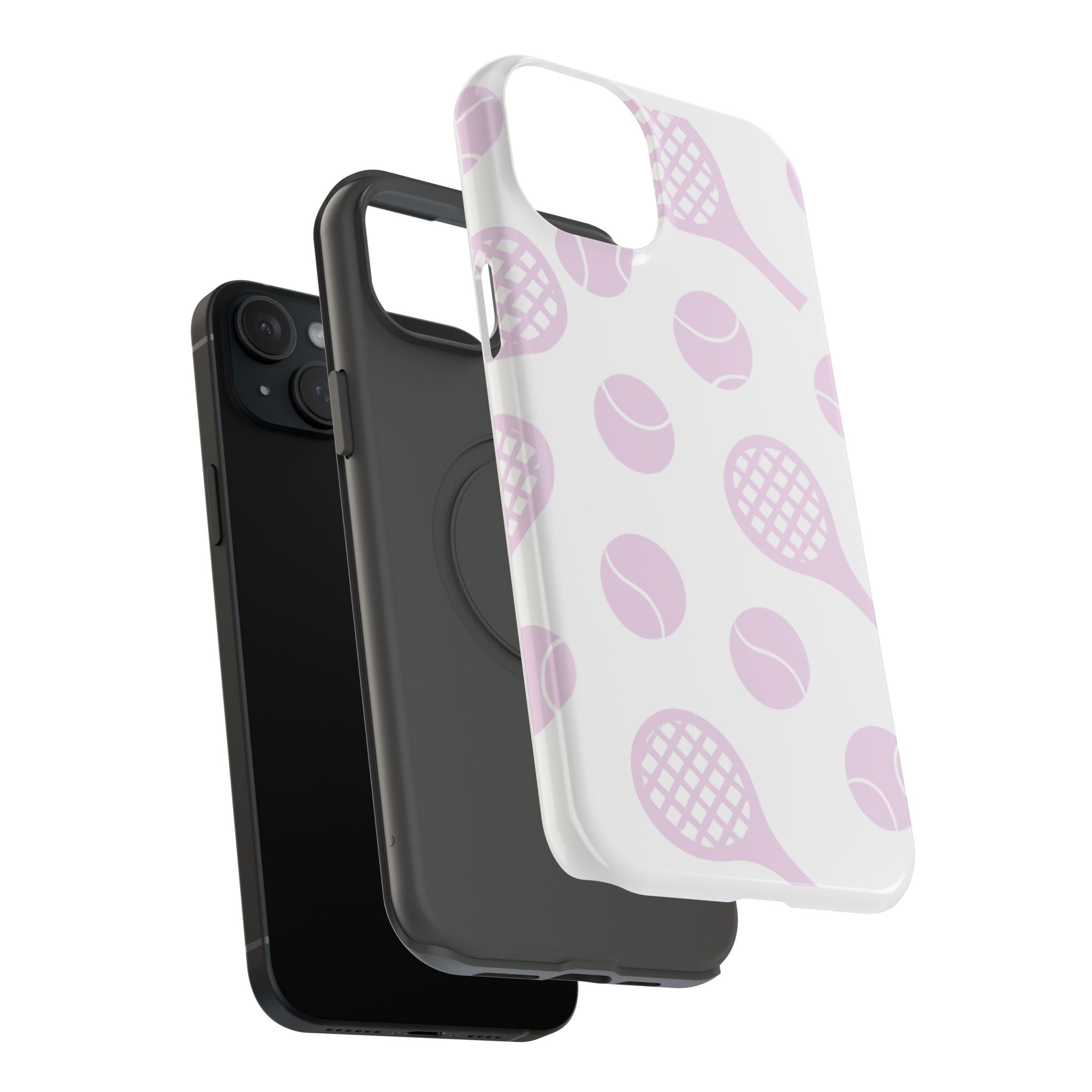 Tennis Impact-Resistant Phone Case — Pink Rackets & Balls