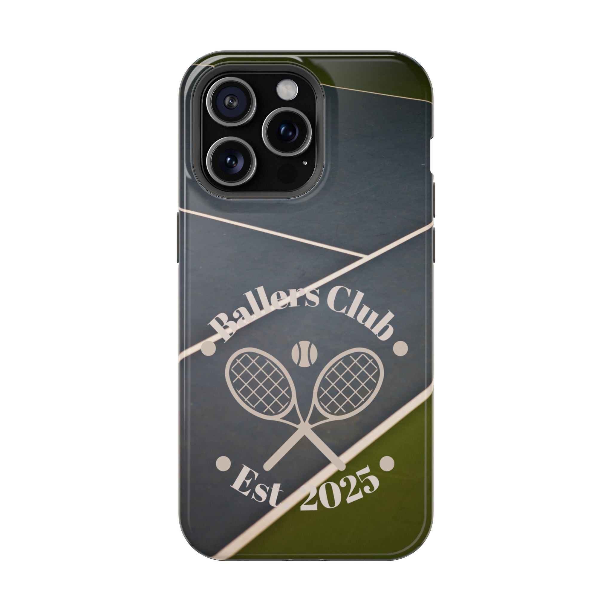 Tennis Impact-Resistant Phone Case — 'Ballers Club Est. 2025' Protective Cover