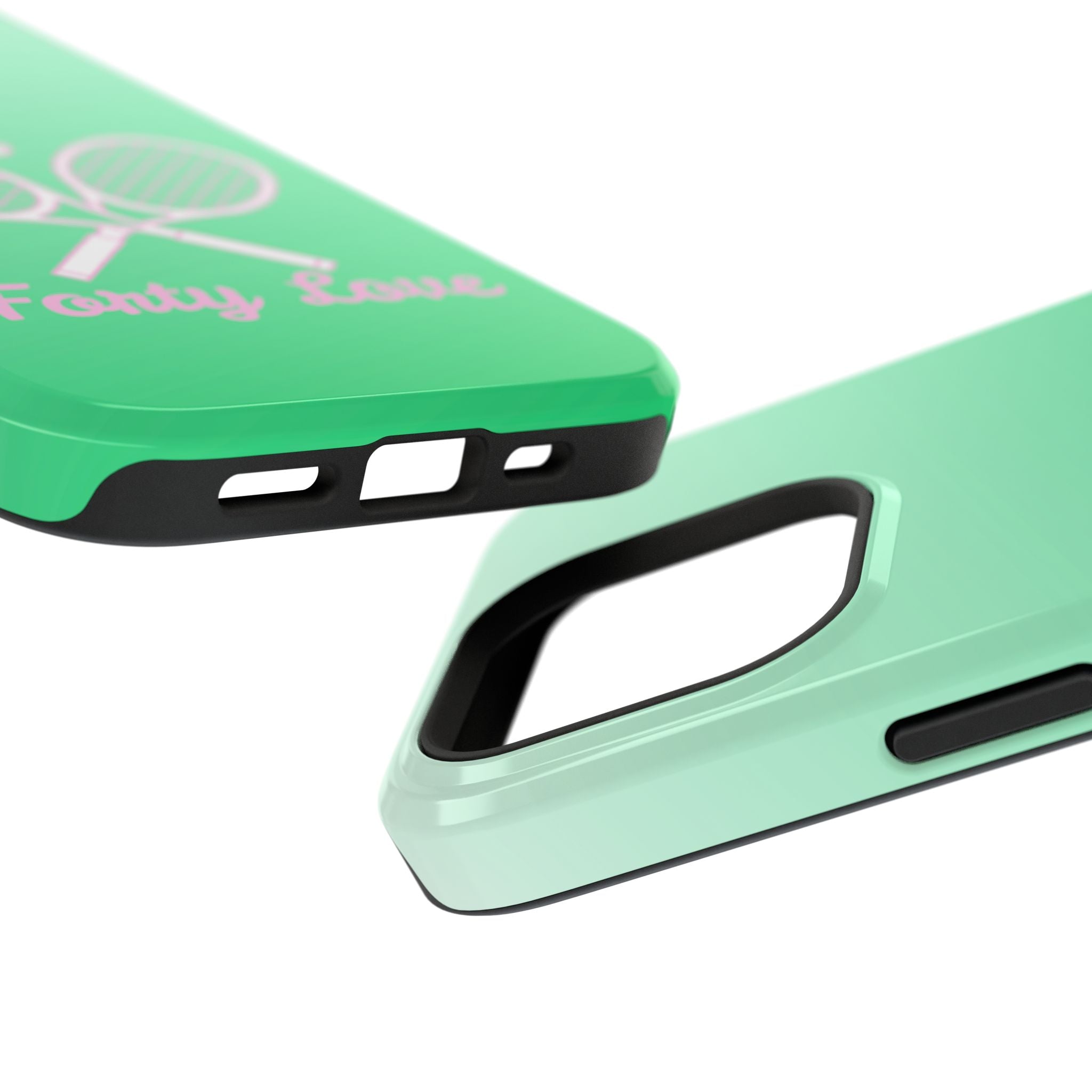 Tennis Impact-Resistant Phone Case — 'Forty Love', Green Gradient