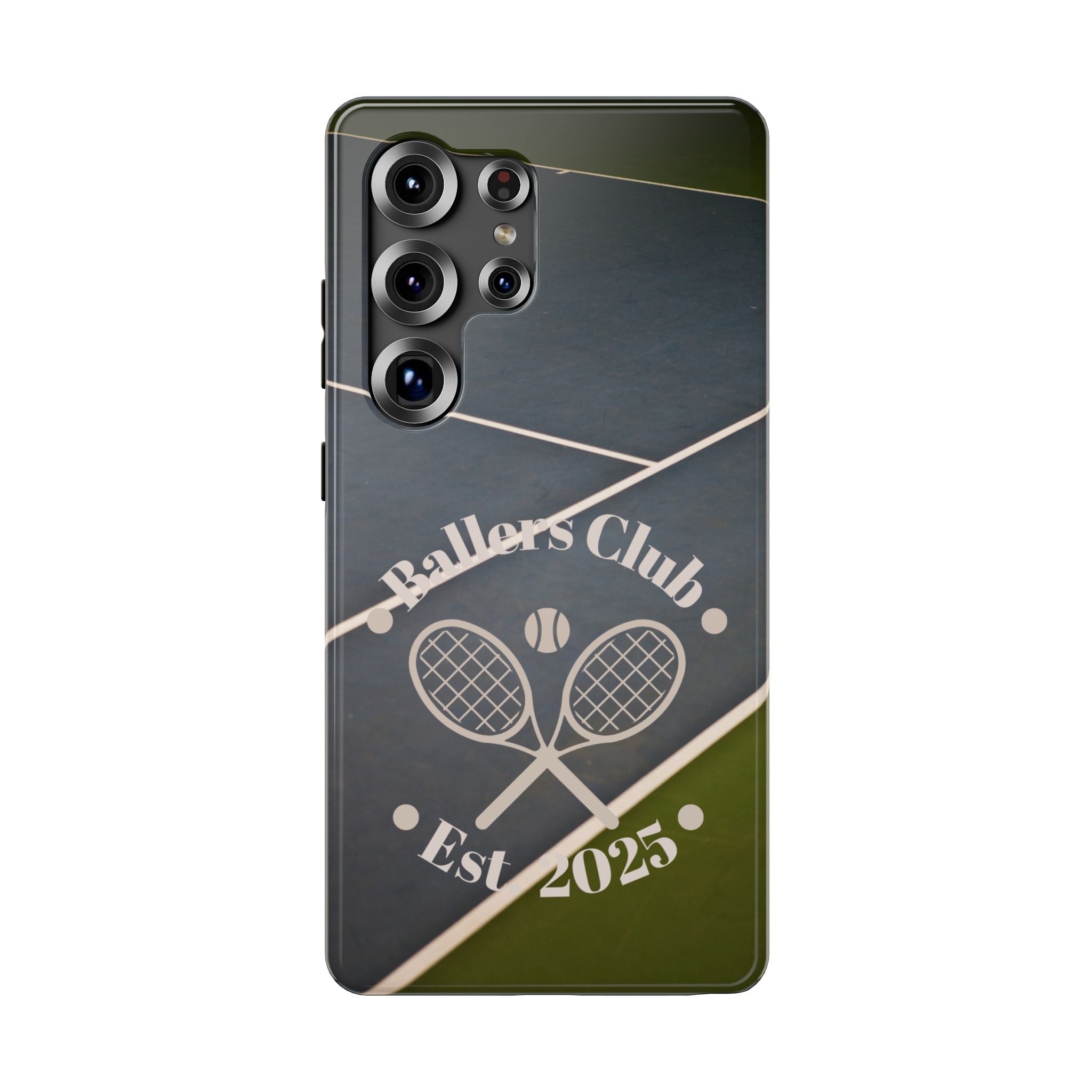 Tennis Impact-Resistant Phone Case — 'Ballers Club Est. 2025' Protective Cover