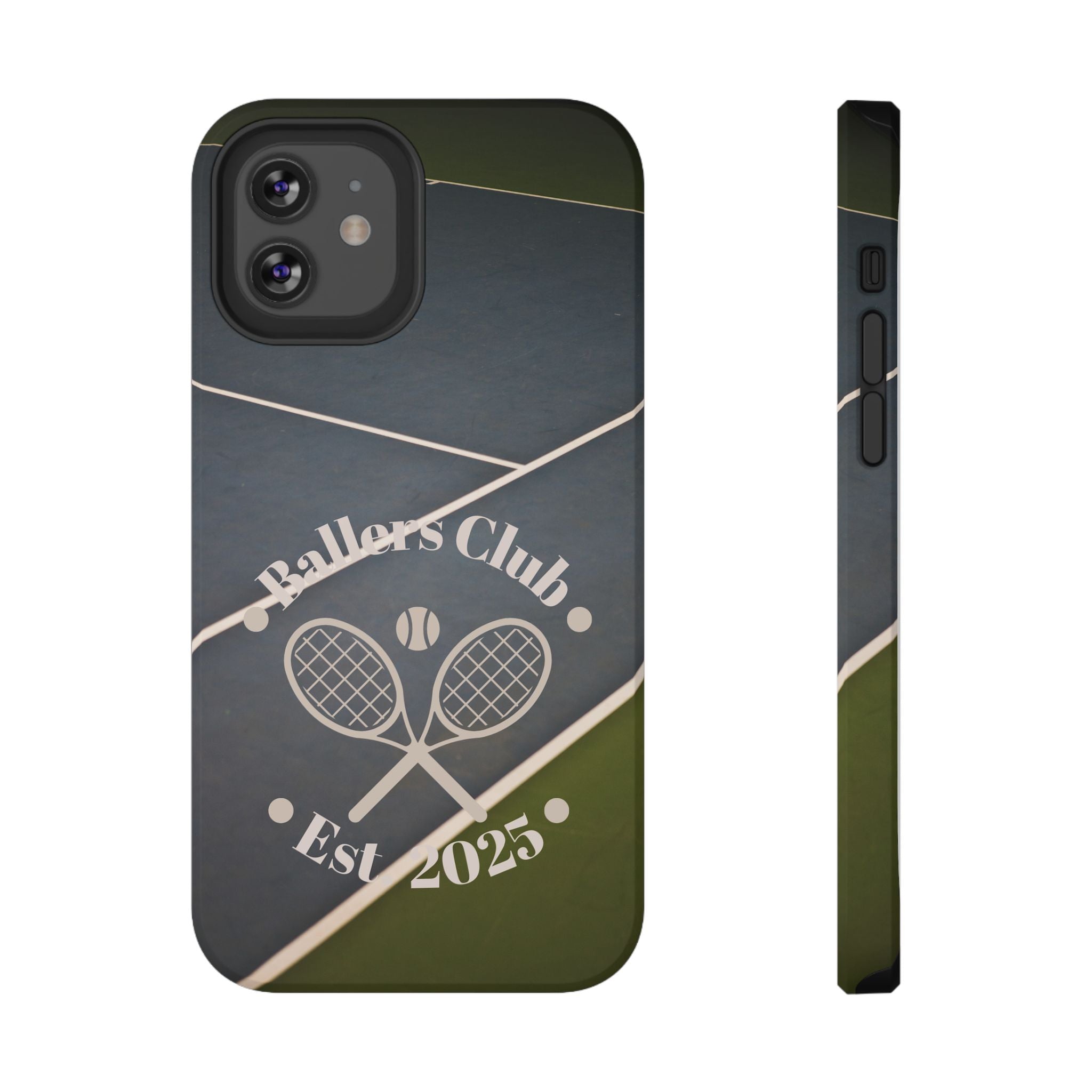 Tennis Impact-Resistant Phone Case — 'Ballers Club Est. 2025' Protective Cover