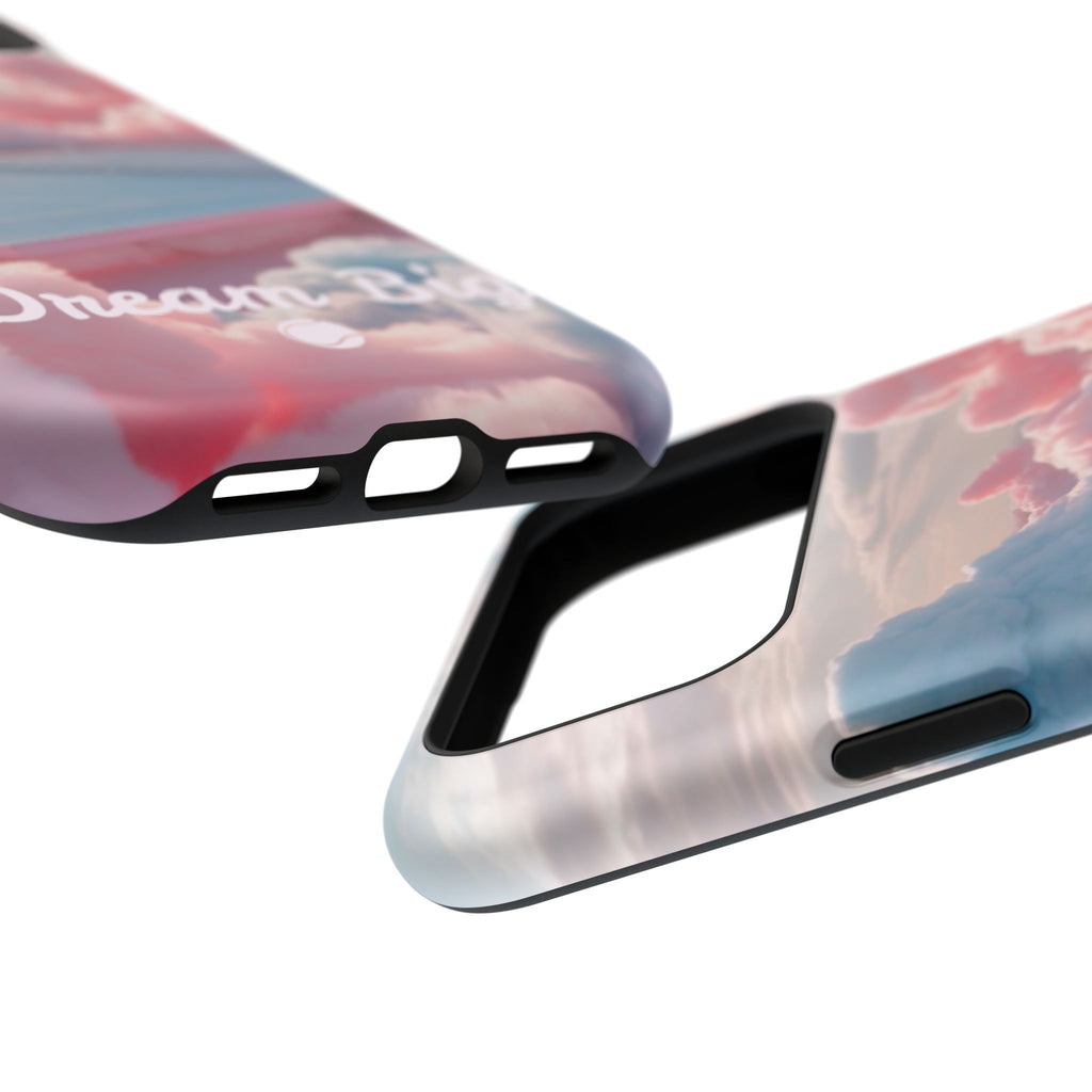 Tennis Impact-Resistant Phone Case — 'Dream Big' Pastel Cloud Tennis Court