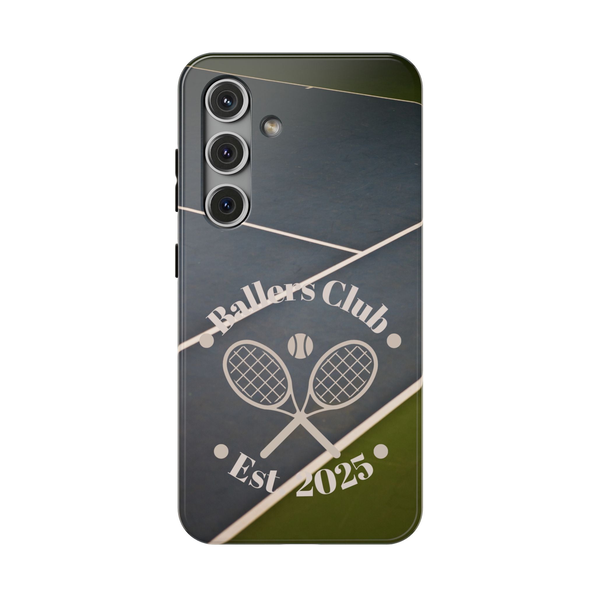Tennis Impact-Resistant Phone Case — 'Ballers Club Est. 2025' Protective Cover