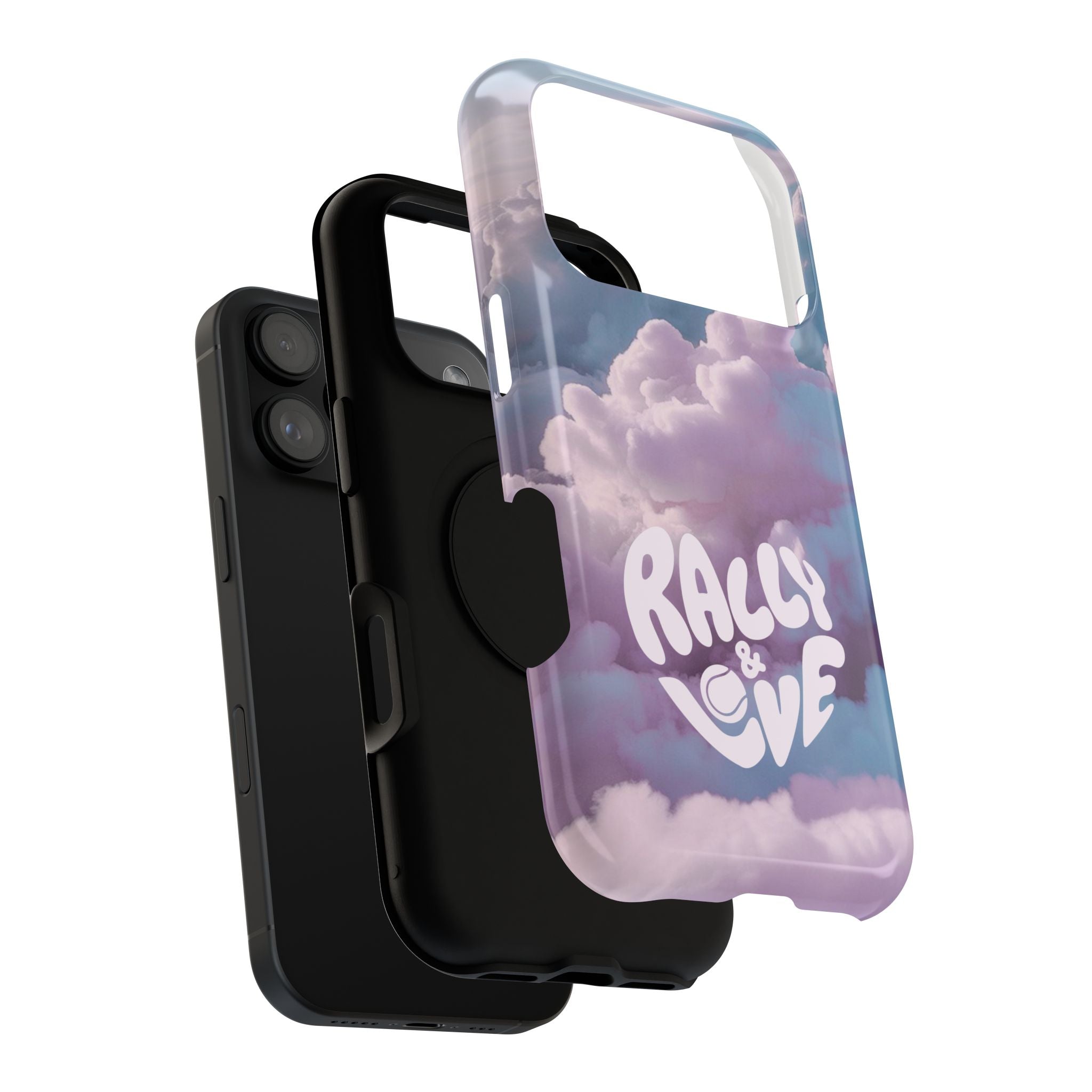 Impact-Resistant Phone Case — "Rally & Love" Clouds/Love in the Air