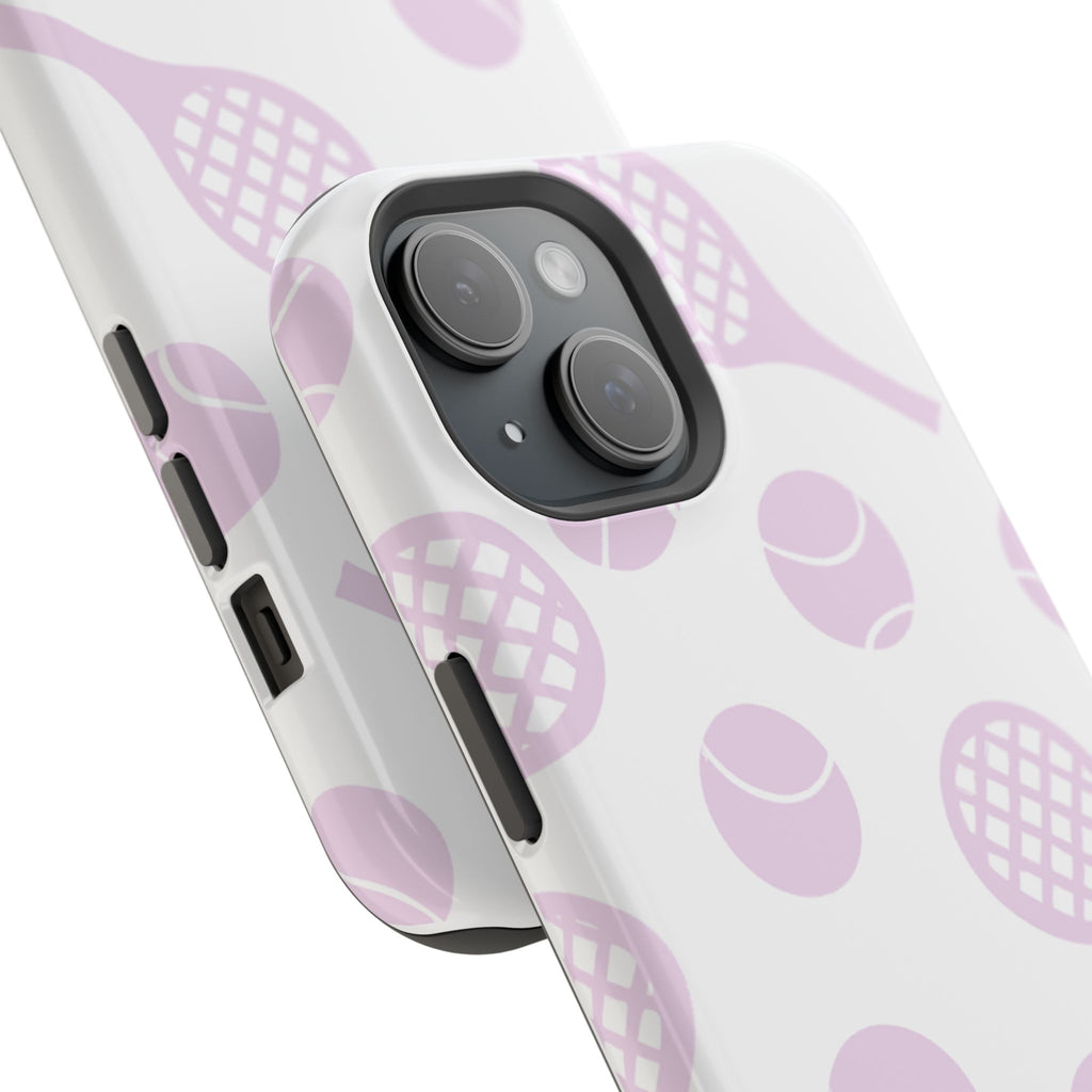 Tennis Impact-Resistant Phone Case — Pink Rackets & Balls