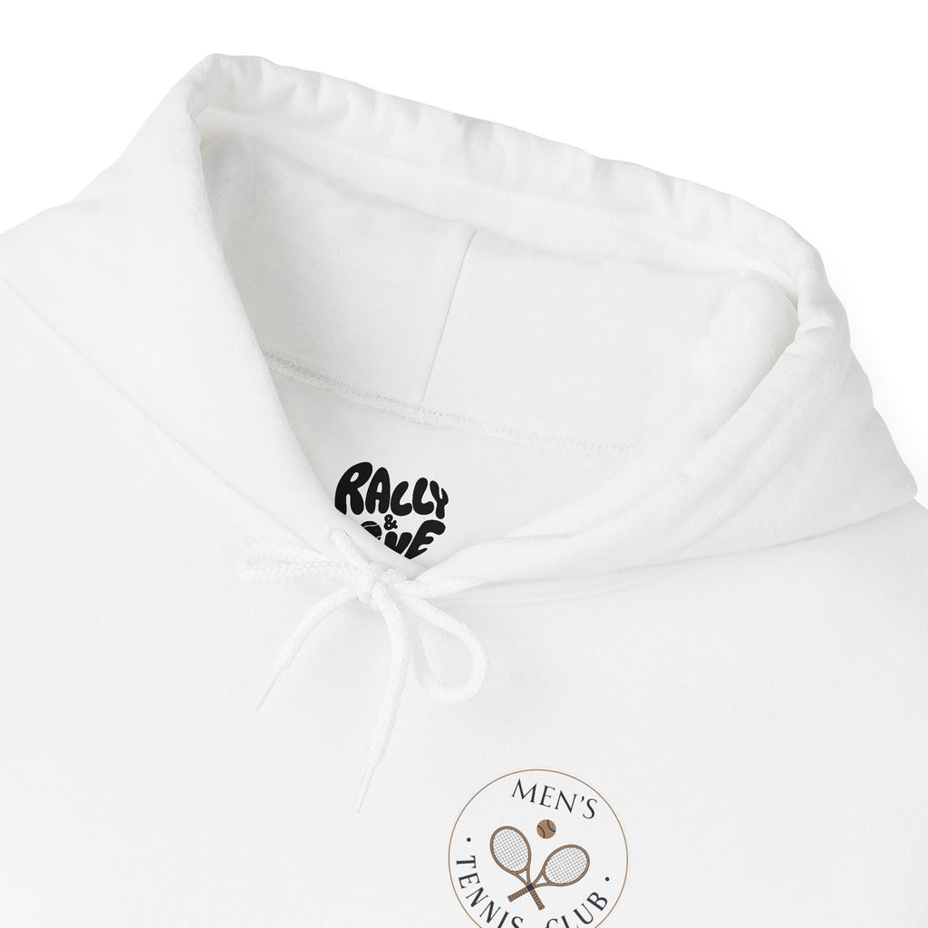 Men's Hoodie Sweatshirt — 'Men's Tennis Club' Minimal Tennis Graphic Pullover