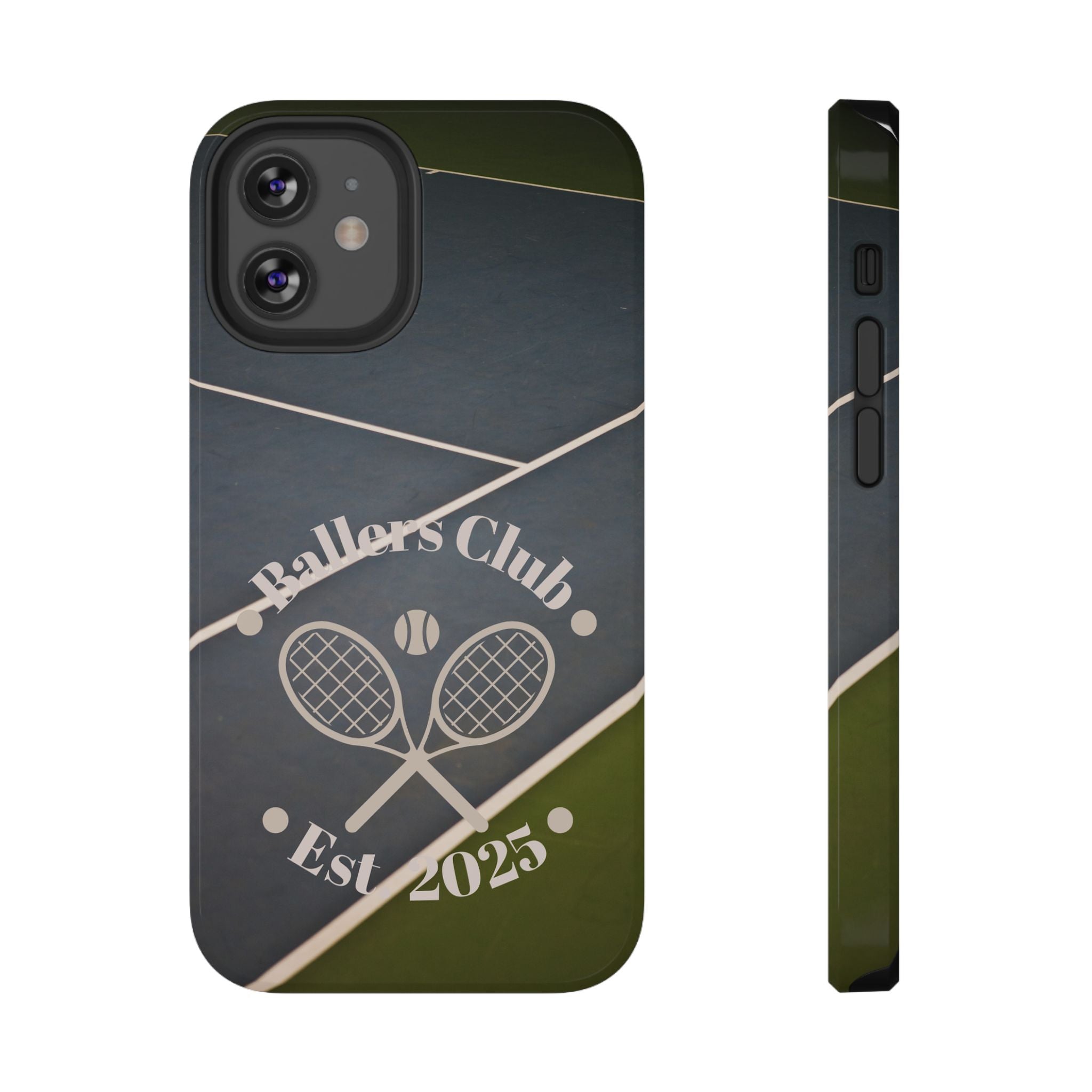 Tennis Impact-Resistant Phone Case — 'Ballers Club Est. 2025' Protective Cover