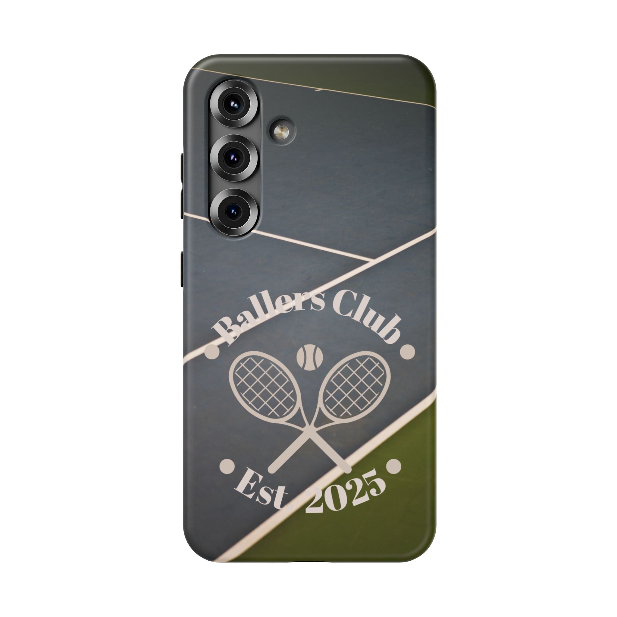 Tennis Impact-Resistant Phone Case — 'Ballers Club Est. 2025' Protective Cover