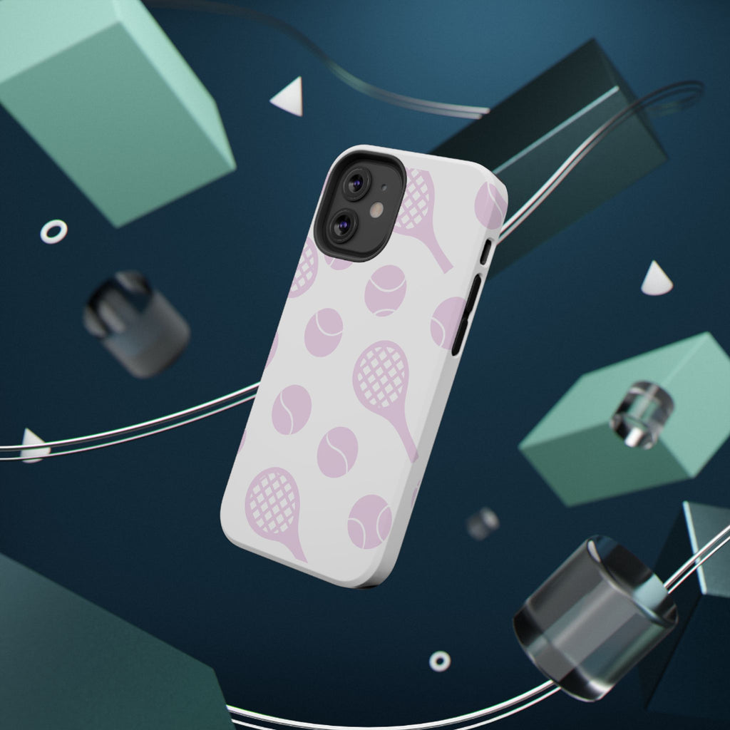 Tennis Impact-Resistant Phone Case — Pink Rackets & Balls