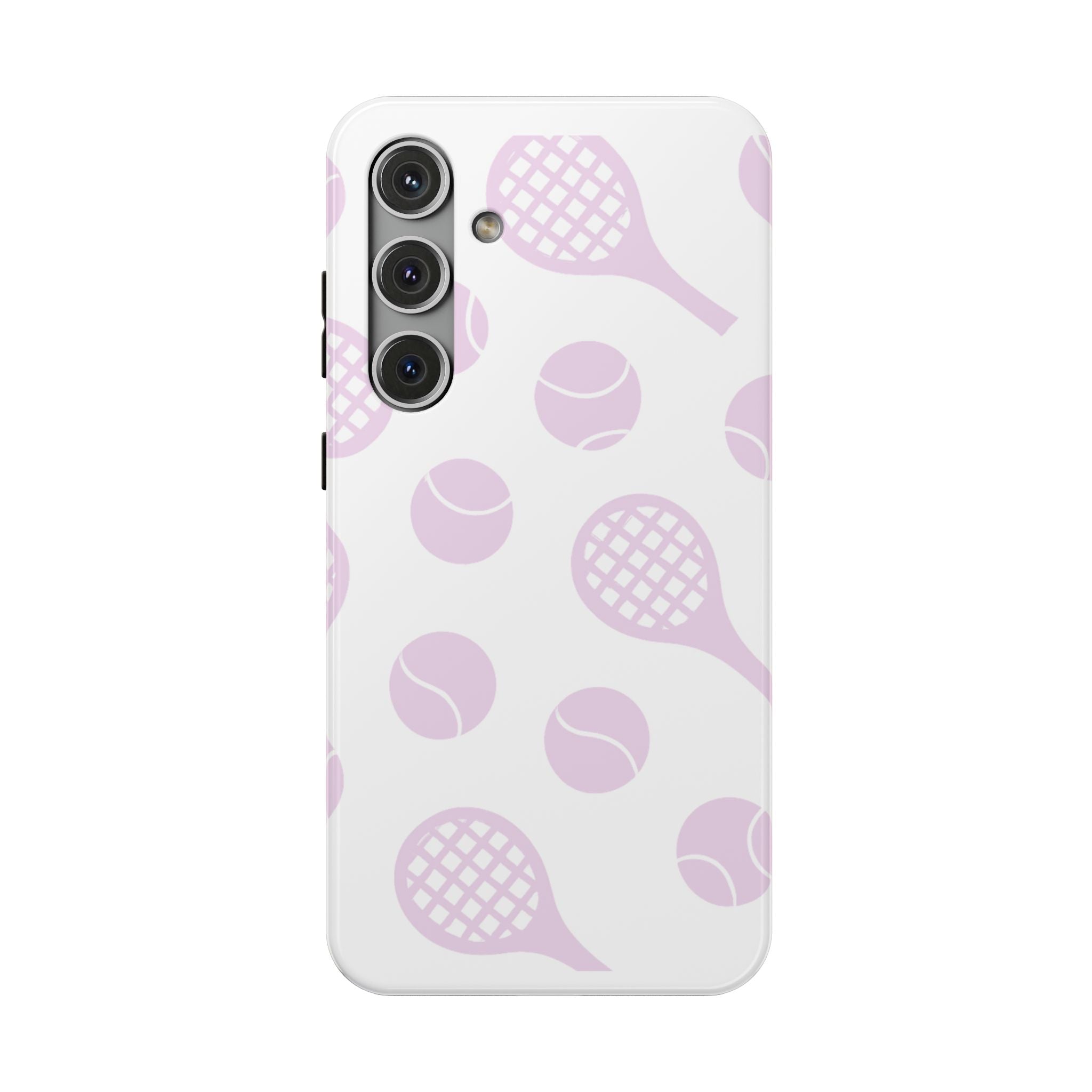 Tennis Impact-Resistant Phone Case — Pink Rackets & Balls