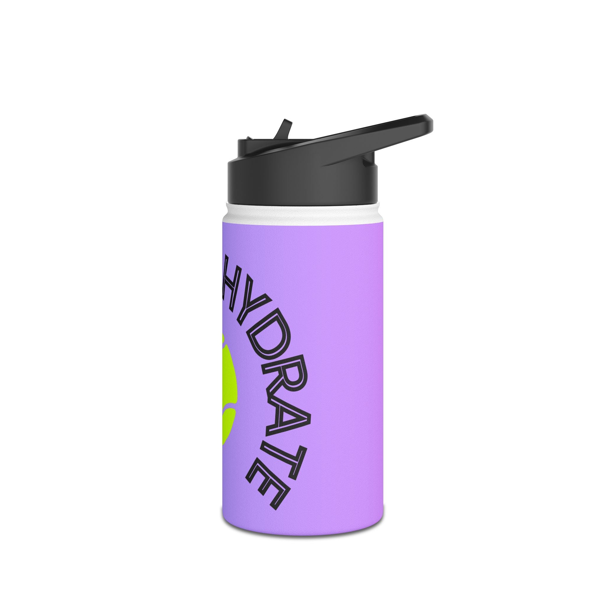 Juniors Stainless Steel Water Bottle, 12 oz — 'Game Set Hydrate' Sports Bottle