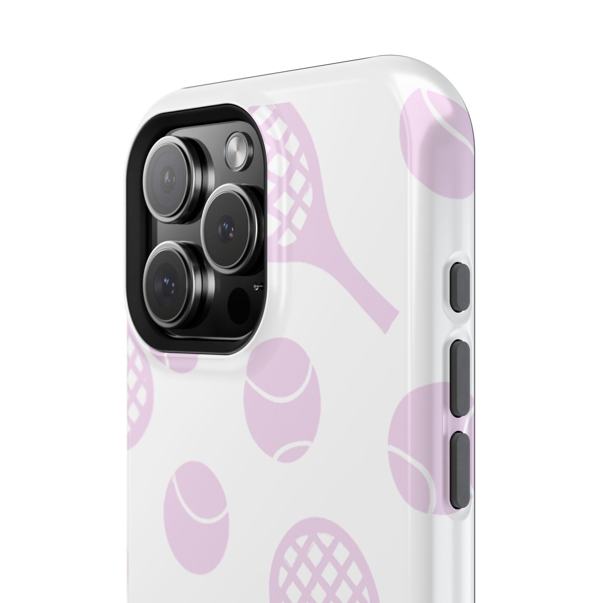 Tennis Impact-Resistant Phone Case — Pink Rackets & Balls