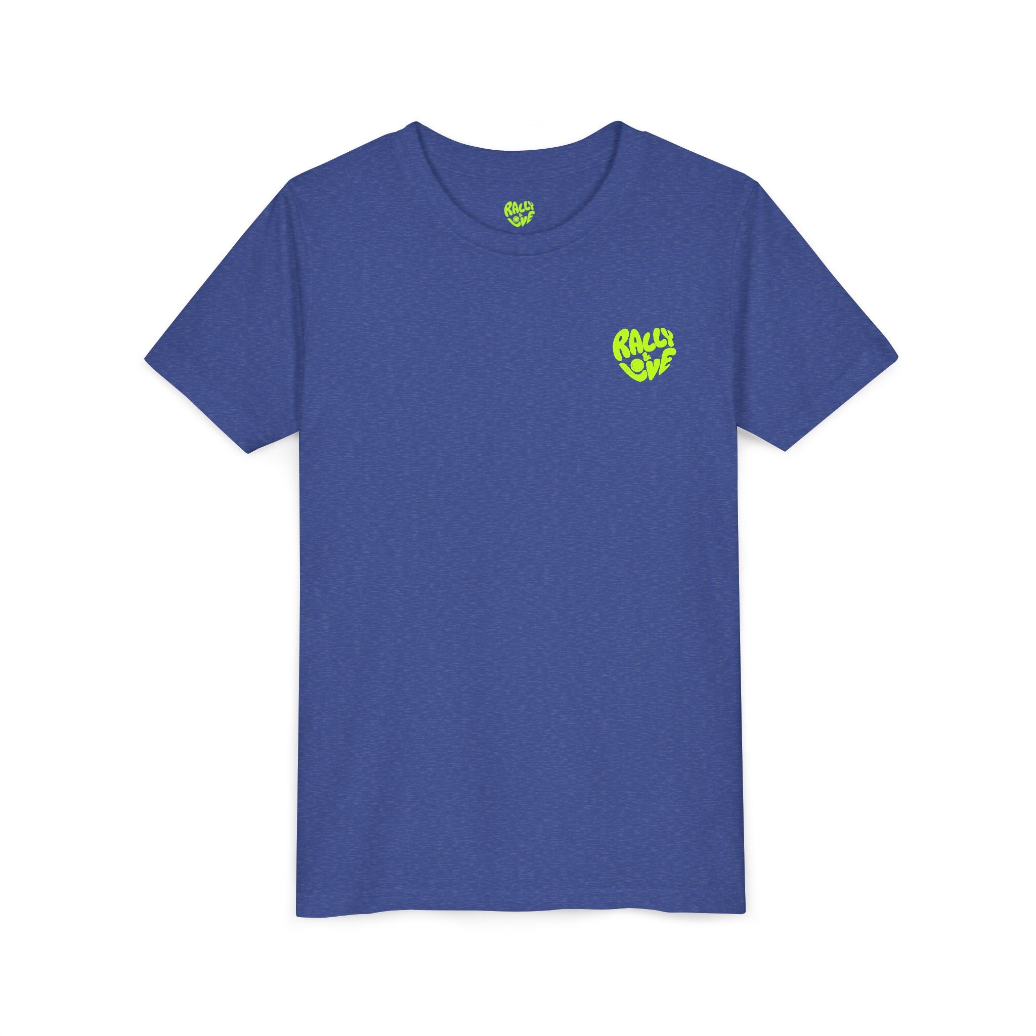 Boy Junior's Tee — 'Rally & Love' Heart Graphic Kids T-Shirt (neon)
