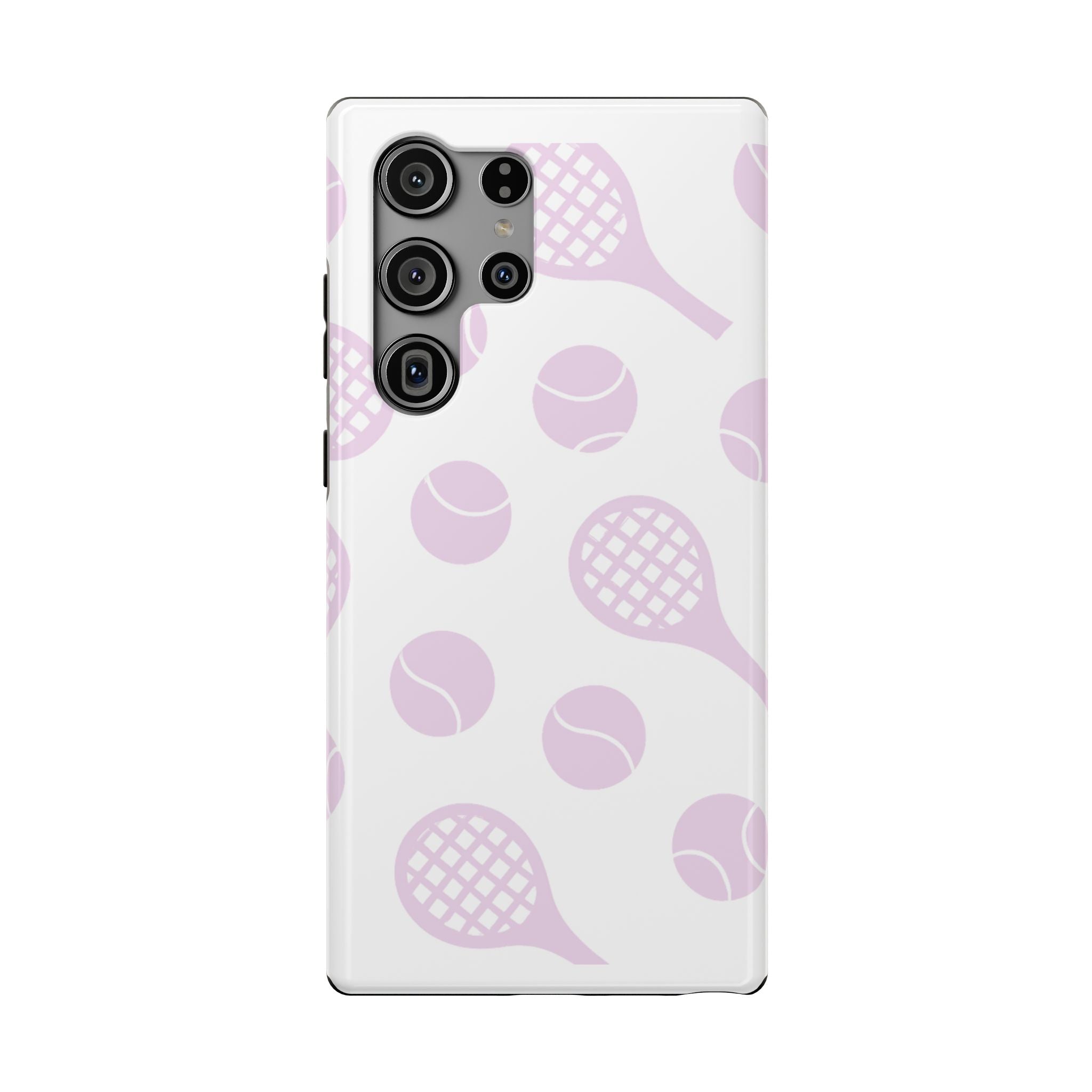 Tennis Impact-Resistant Phone Case — Pink Rackets & Balls