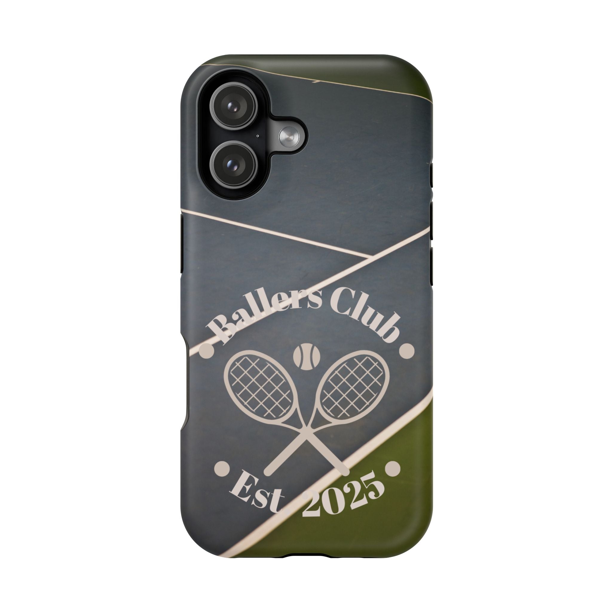 Tennis Impact-Resistant Phone Case — 'Ballers Club Est. 2025' Protective Cover