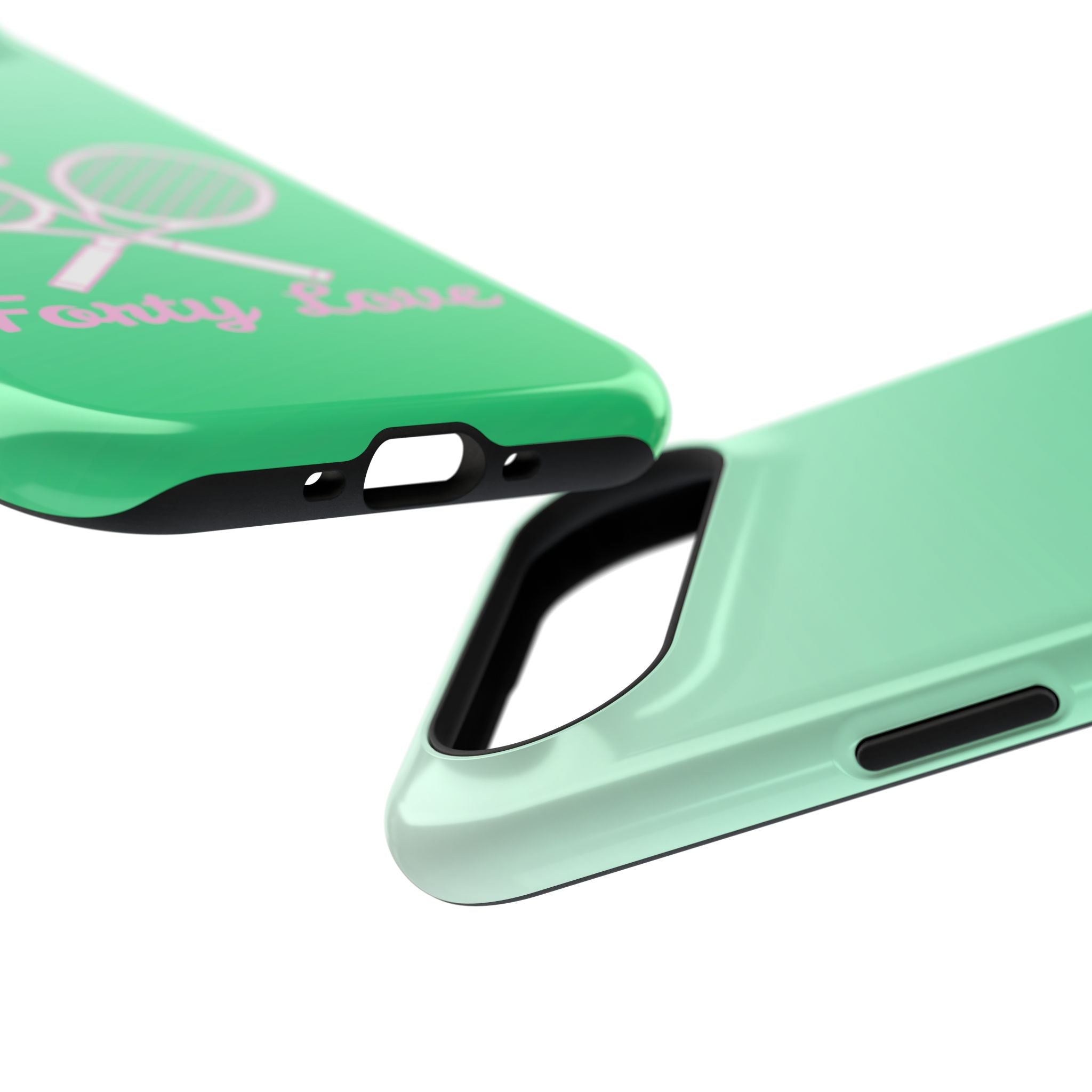 Tennis Impact-Resistant Phone Case — 'Forty Love', Green Gradient