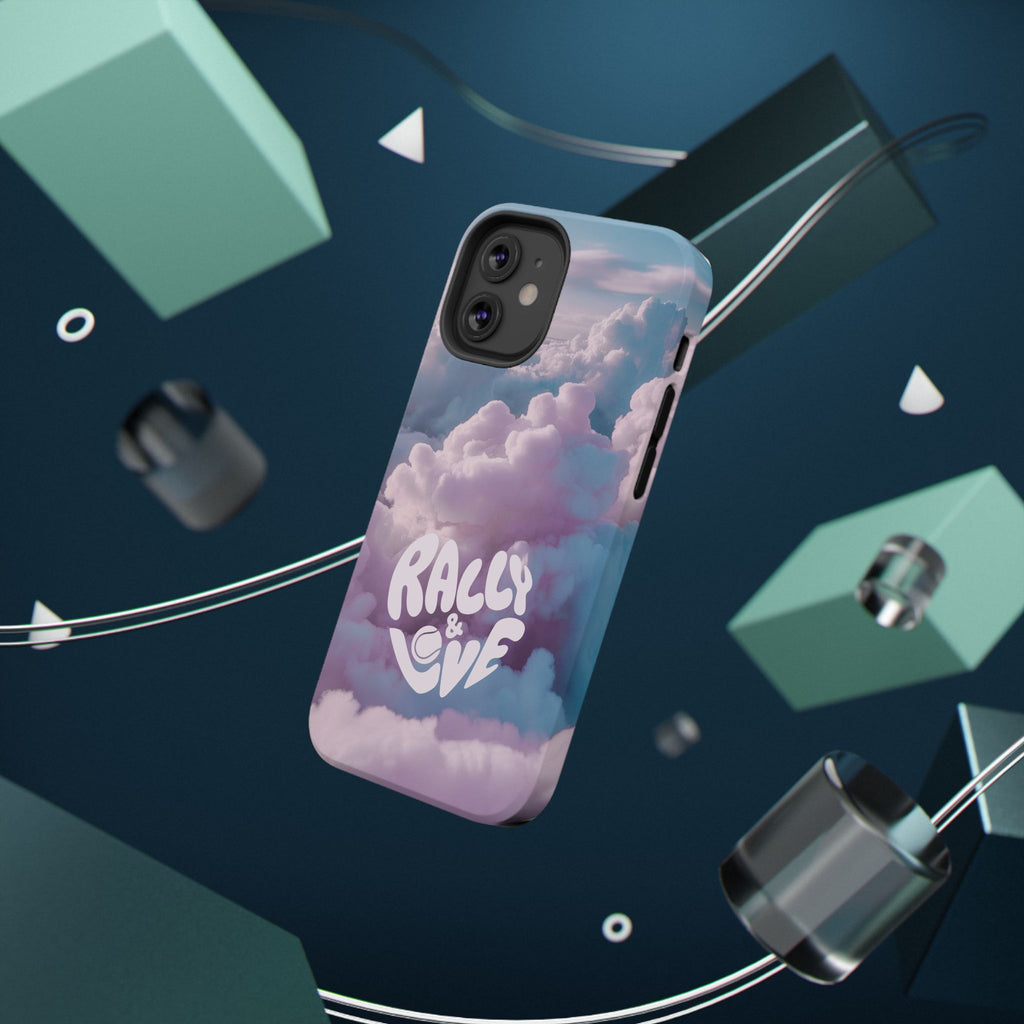Impact-Resistant Phone Case — "Rally & Love" Clouds/Love in the Air