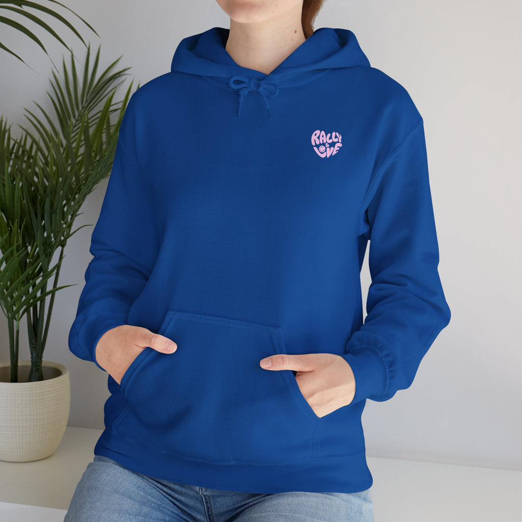 Women's Hoodie Sweatshirt — Ombre 'TENNIS' Repeating Back Print